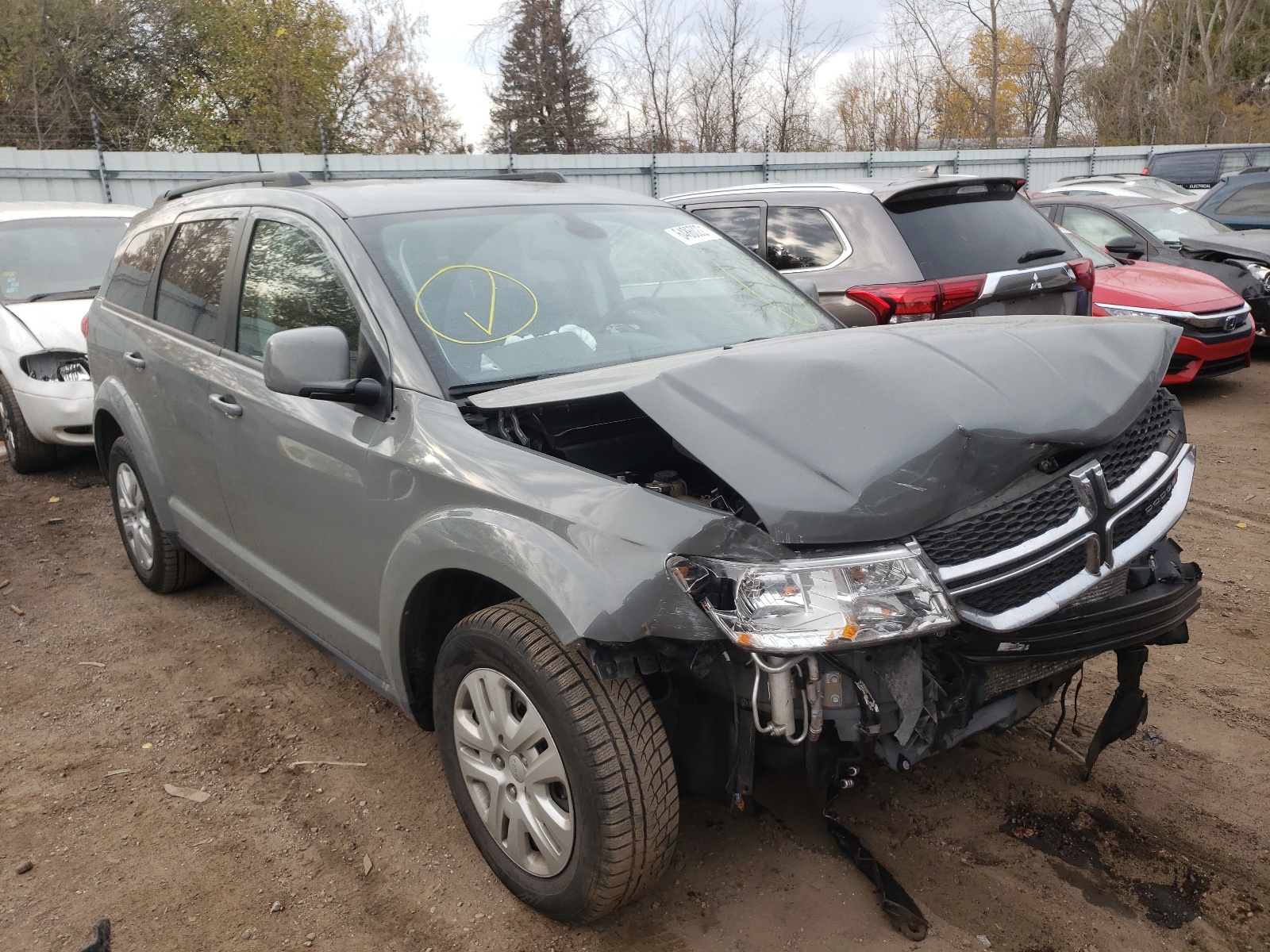 Photo 1 from auction – 2019 DODGE JOURNEY SE with VIN 3C4PDCBG9KT869409