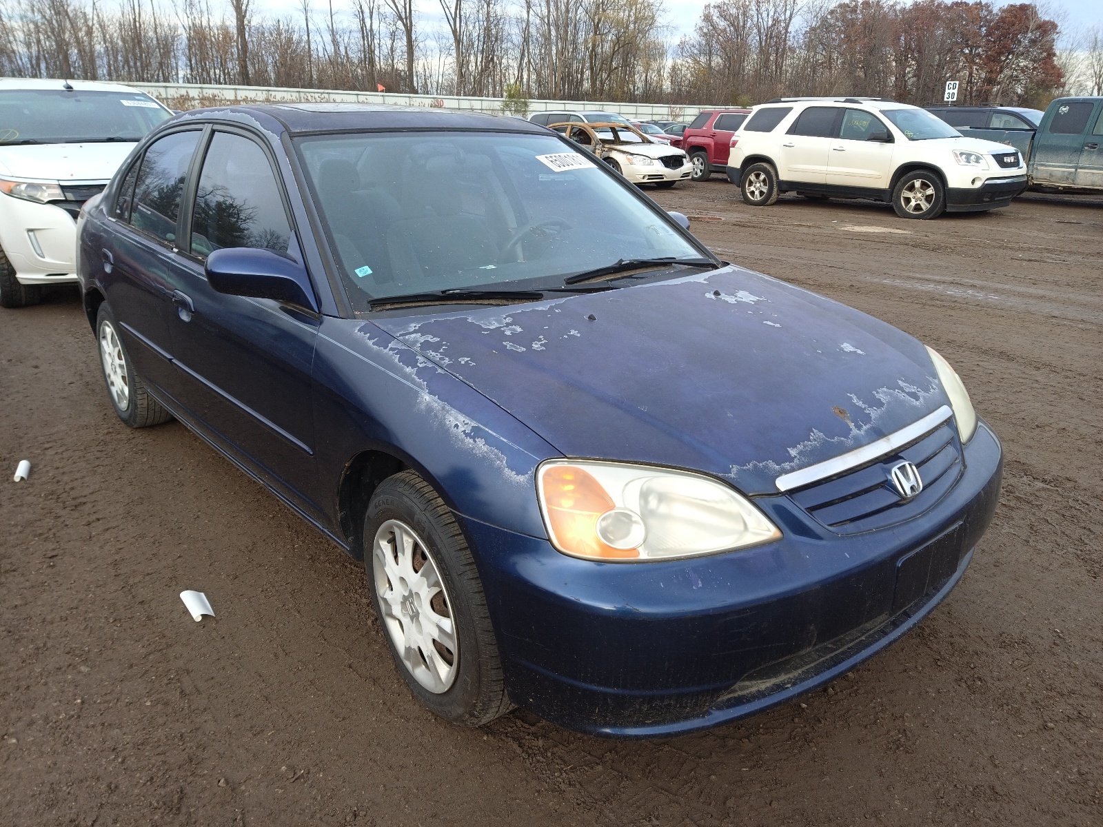 HONDA CIVIC EX 2003 with VIN 2HGES26713H502968 - Photo from auction