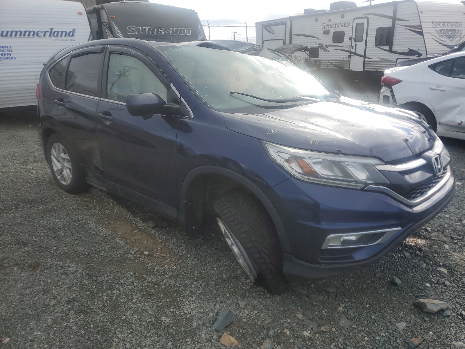 HONDA CR-V EX 2015 with VIN 2HKRM4H54FH129776 - Photo from auction