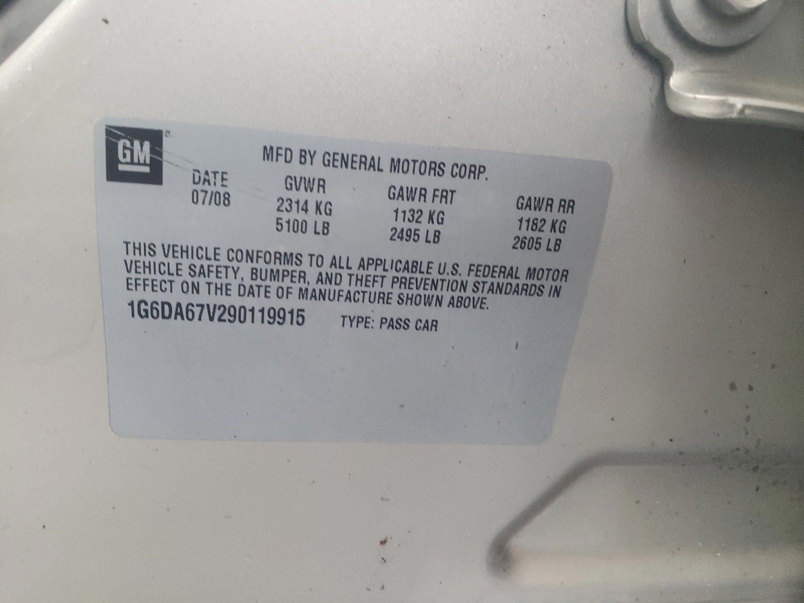 Photo 10 from auction – 2009 CADILLAC STS with VIN 1G6DA67V290119915