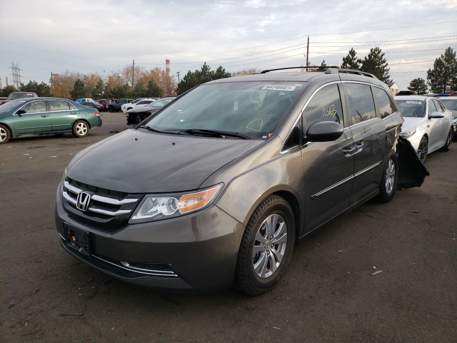 Photo 2 from auction – 2014 HONDA ODYSSEY EX with VIN 5FNRL5H60EB071602