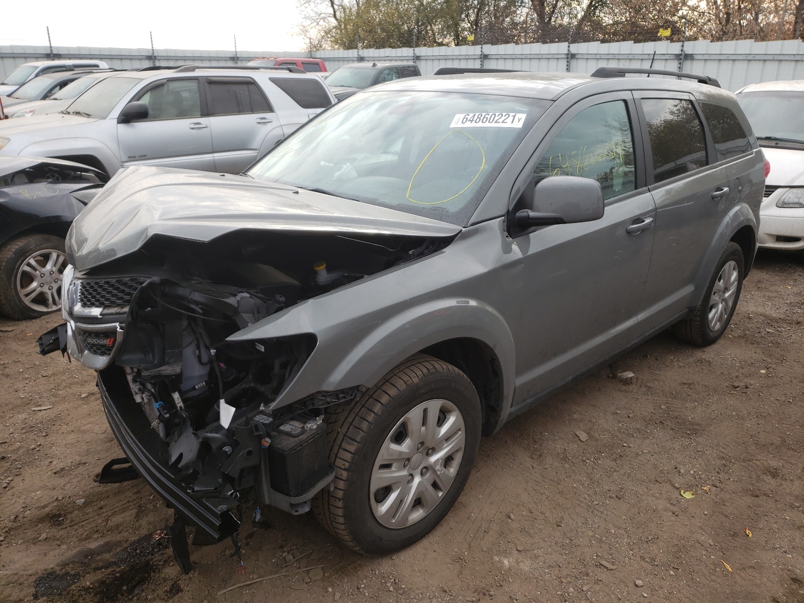 Photo 2 from auction – 2019 DODGE JOURNEY SE with VIN 3C4PDCBG9KT869409