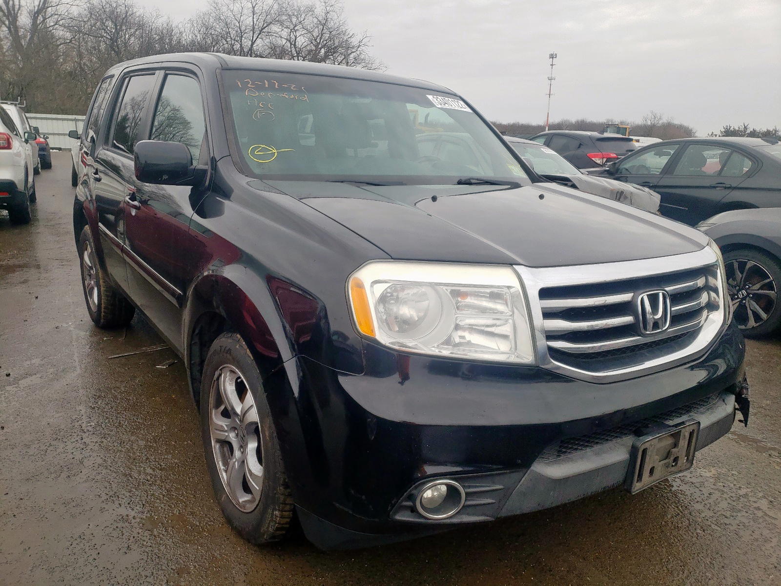 HONDA PILOT EXLN 2012 with VIN 5FNYF4H74CB074893 - Photo from auction