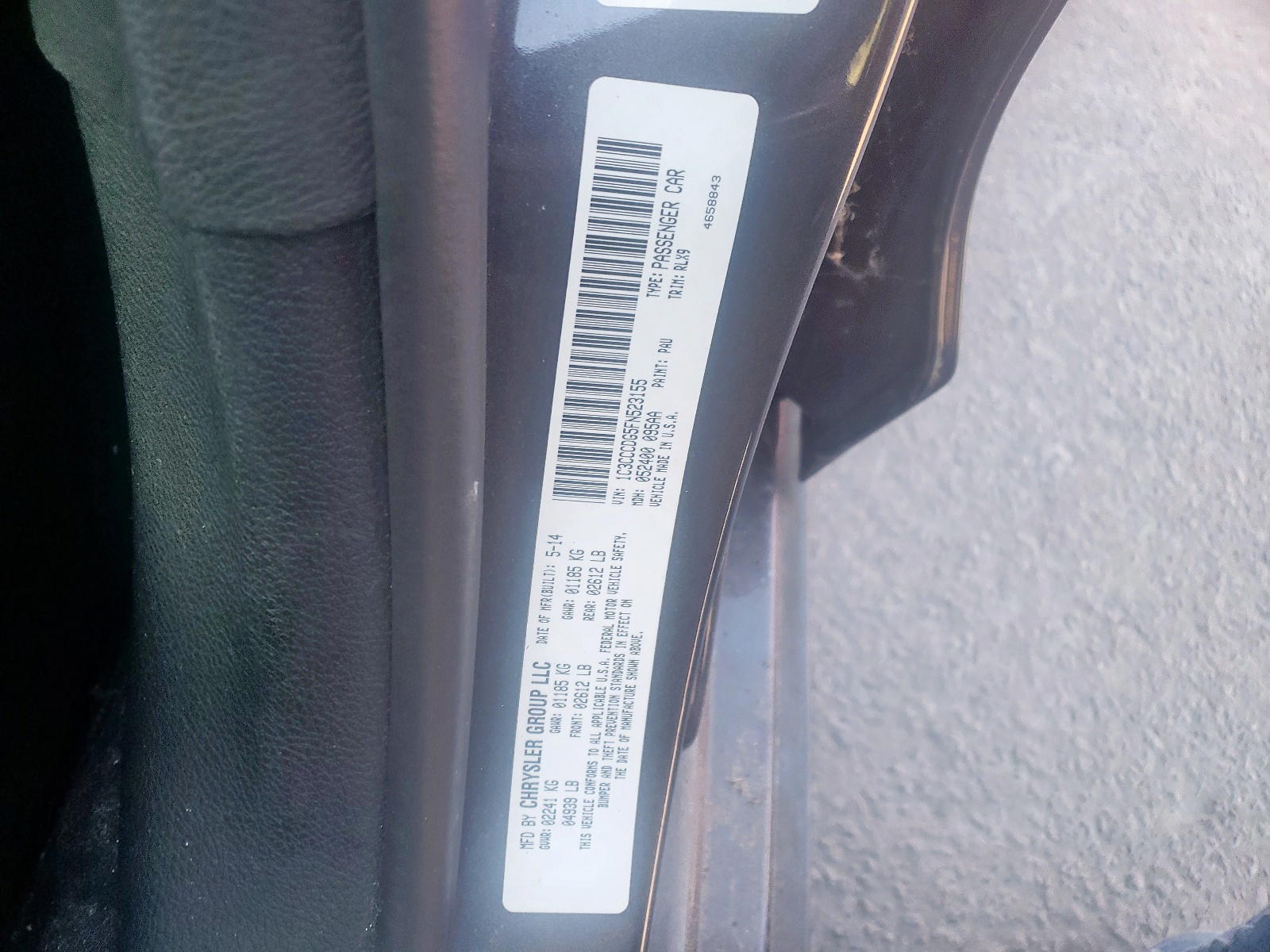 Photo 10 from auction – 2015 CHRYSLER 200 S with VIN 1C3CCCDG5FN523155