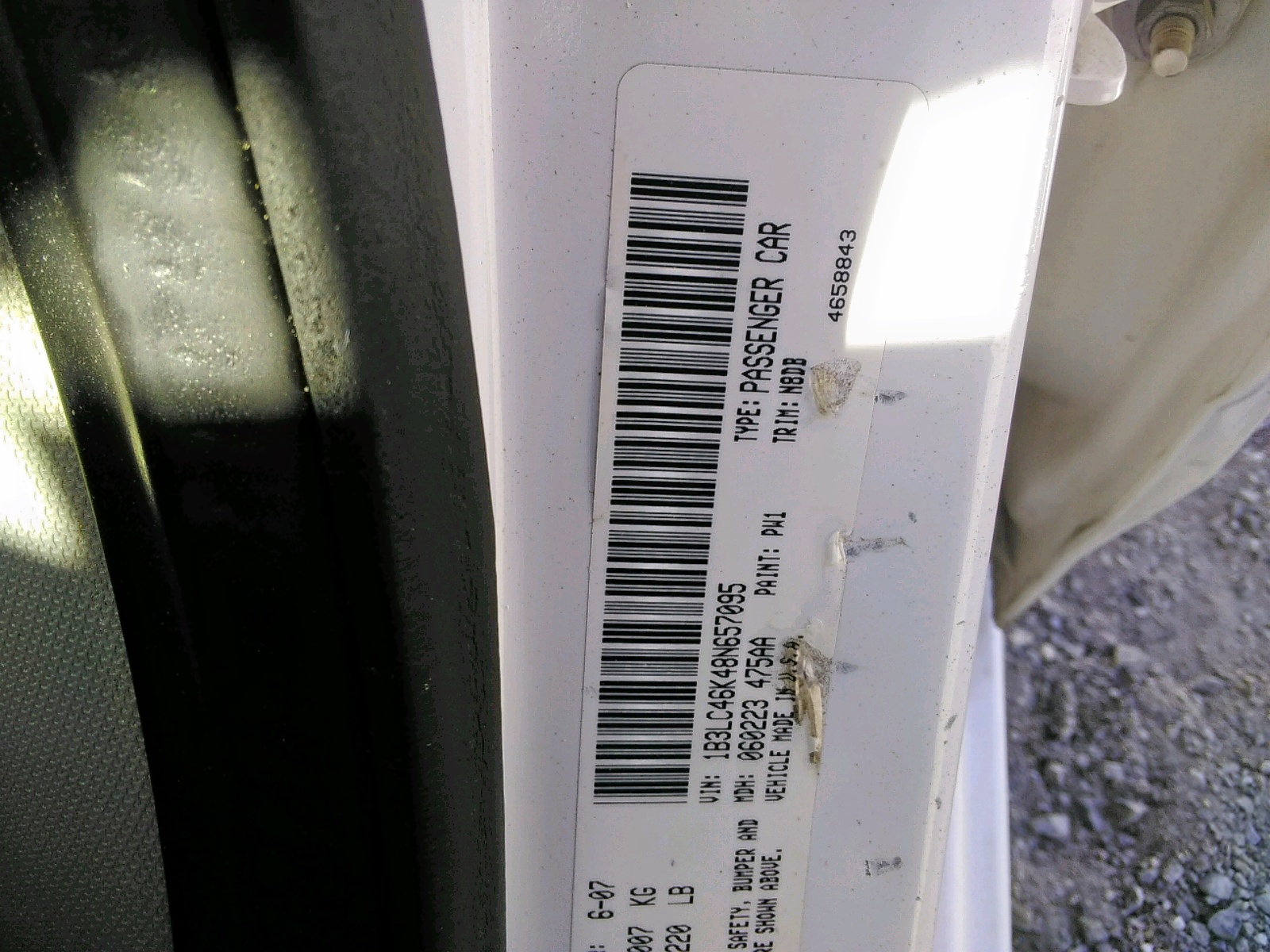 Photo 10 from auction – 2008 DODGE AVENGER SE with VIN 1B3LC46K48N657095
