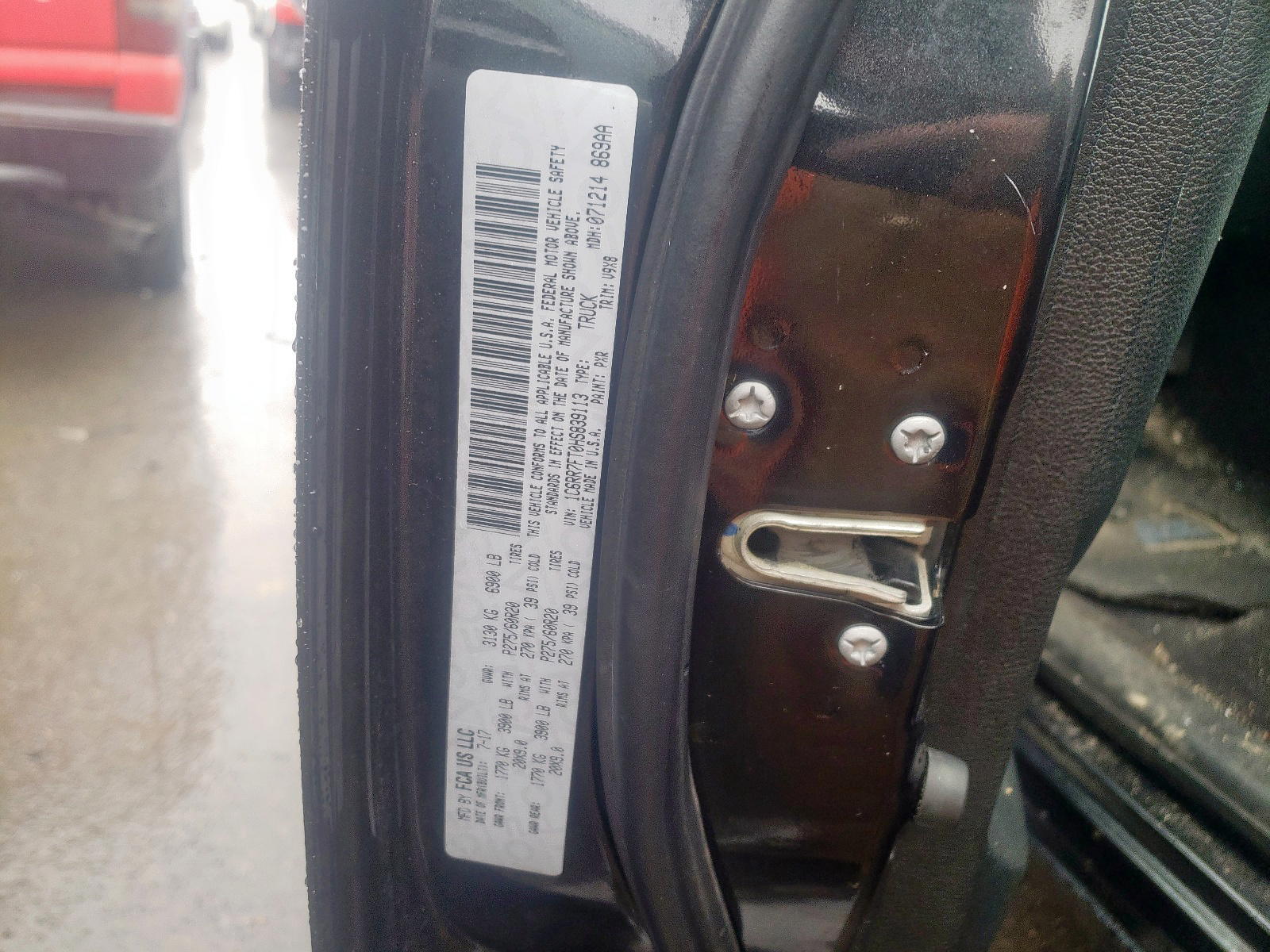 Photo 10 from auction – 2017 RAM 1500 ST with VIN 1C6RR7FT0HS839113
