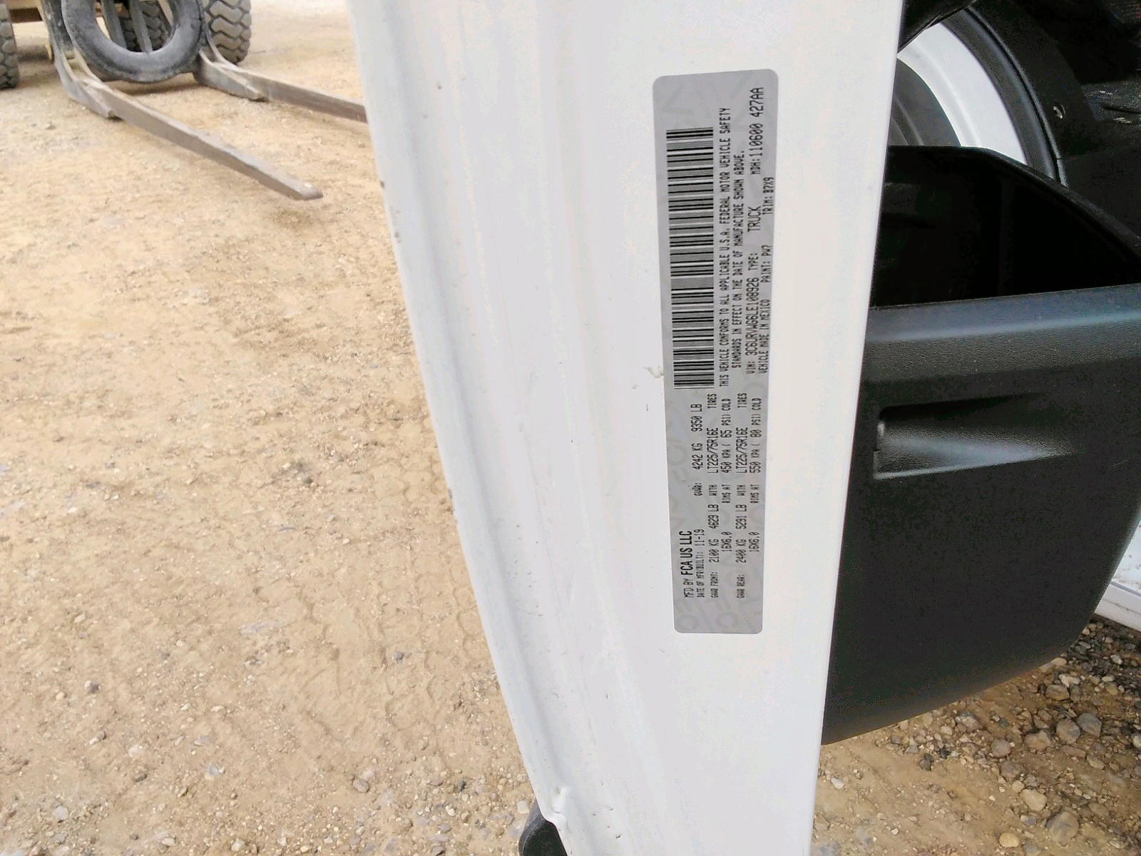 Photo 10 from auction – 2020 RAM PROMASTER with VIN 3C6URVWG6LE108926