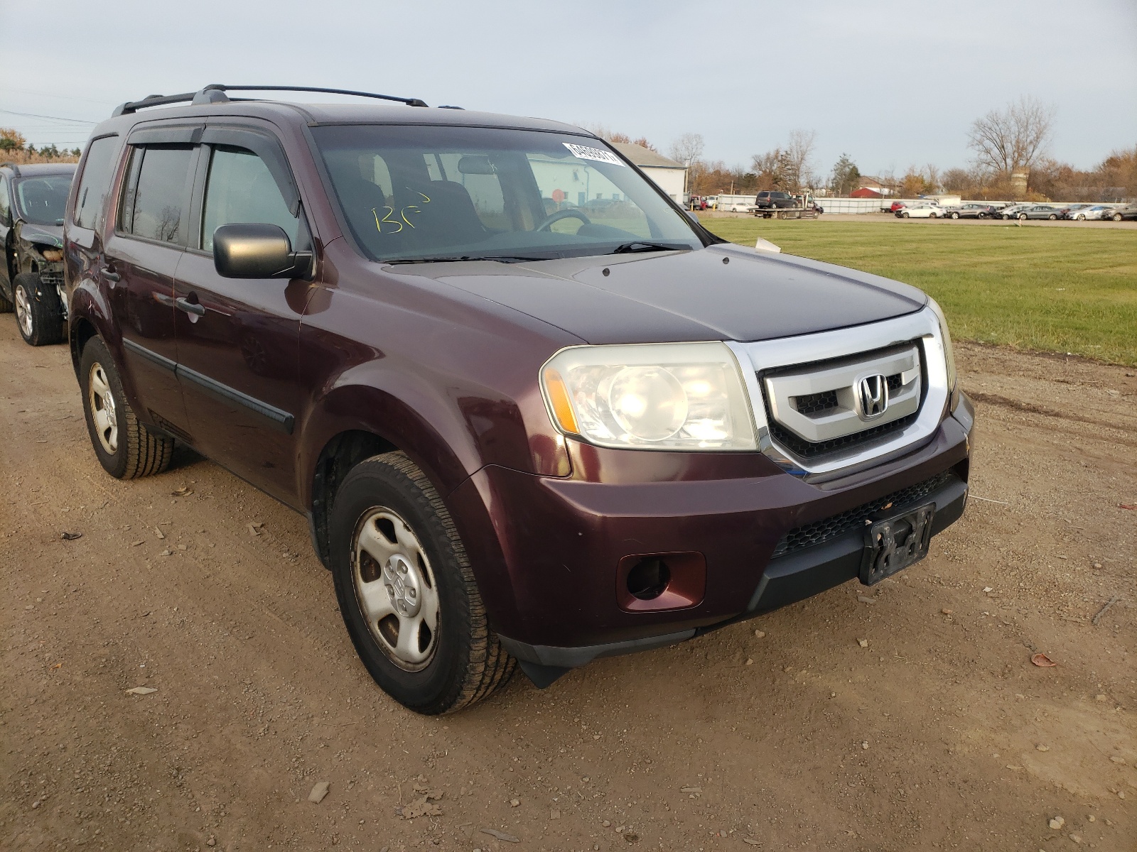 HONDA PILOT LX 2009 with VIN 5FNYF48219B054839 - Photo from auction
