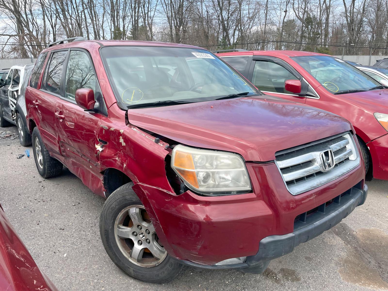 HONDA PILOT EX 2006 with VIN 5FNYF18436B023233 - Photo from auction