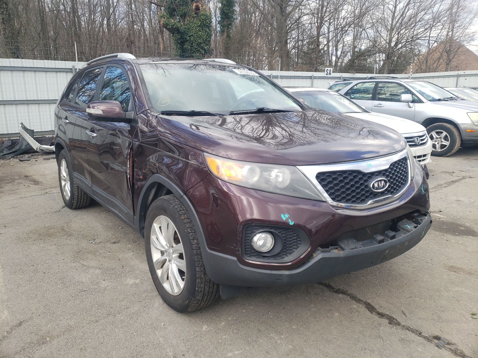 KIA SORENTO BA 2011 with VIN 5XYKT4A24BG071464 - Photo from auction