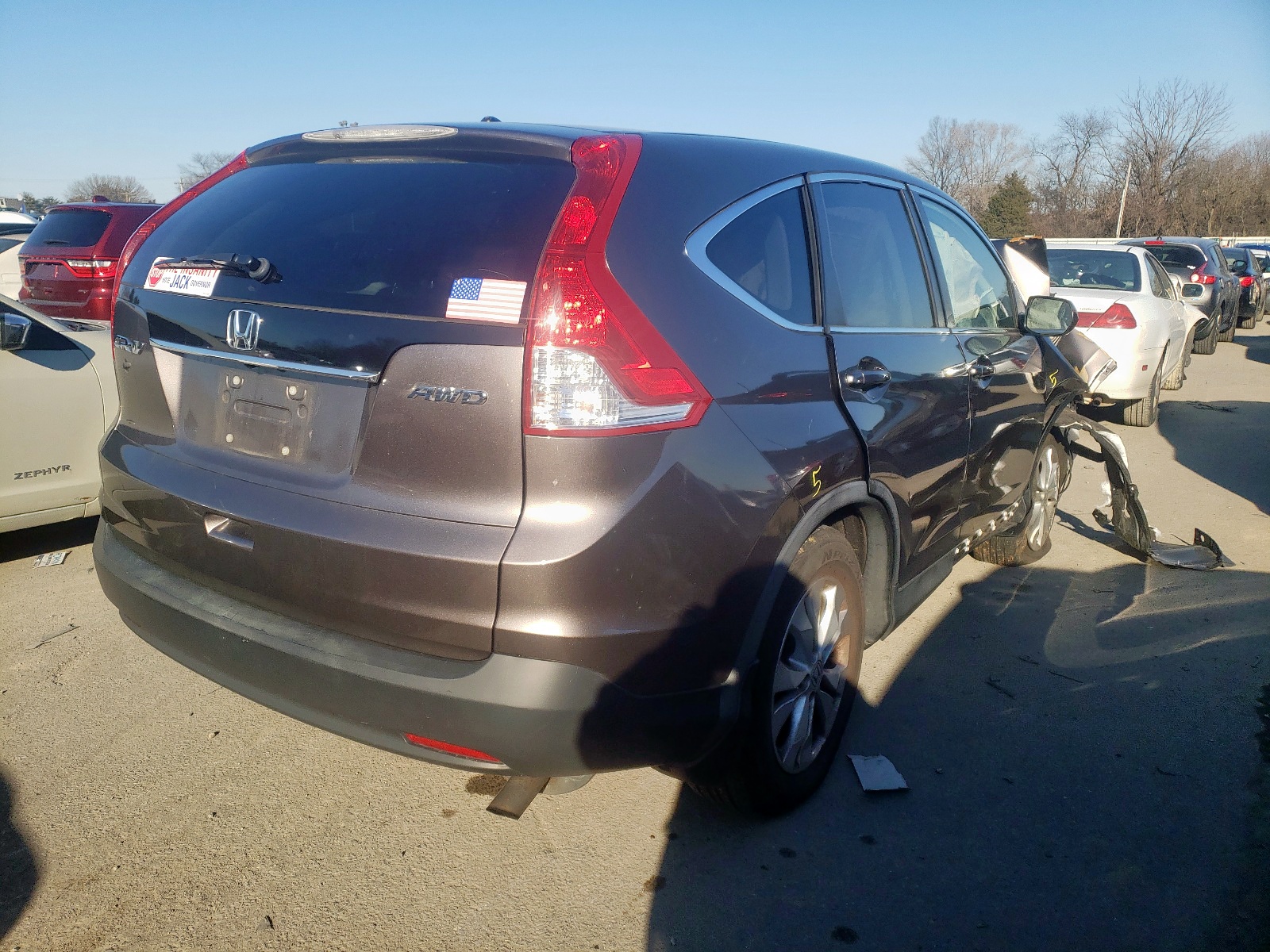 Photo 4 from auction – 2012 HONDA CR-V EX with VIN 5J6RM4H52CL001358