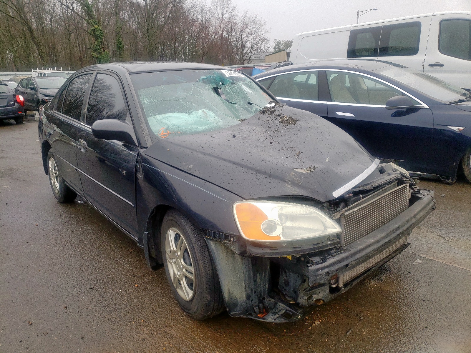 HONDA CIVIC LX 2001 with VIN 2HGES16561H601811 - Photo from auction