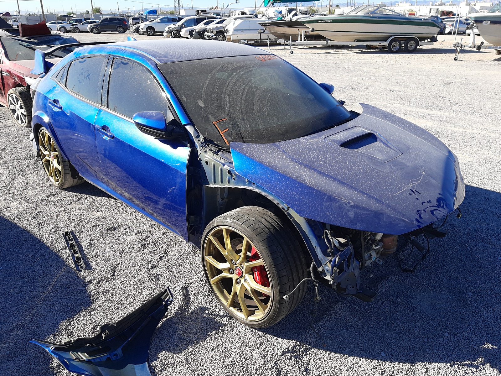 Photo 1 from auction – 2018 HONDA CIVIC TYPE with VIN SHHFK8G75JU201612