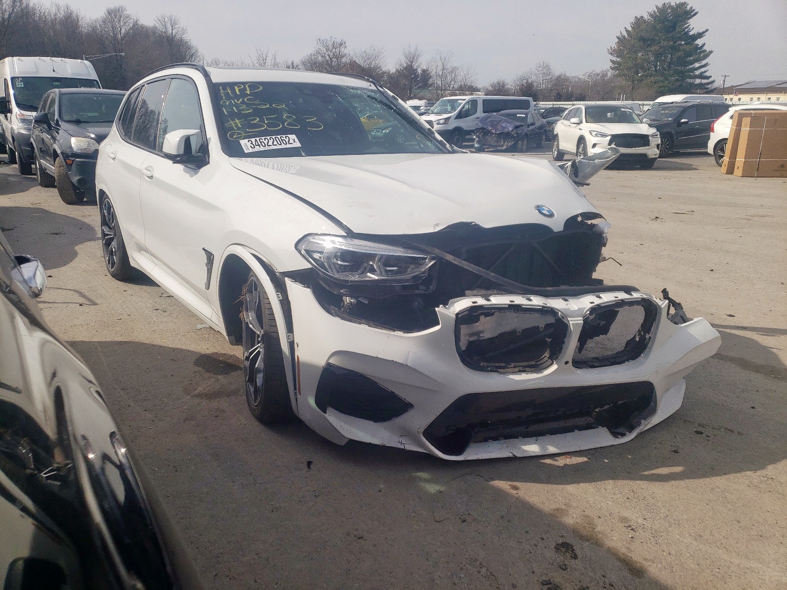 BMW X3 M COMPE 2020 with VIN 5YMTS0C0XL9B31837 - Photo from auction
