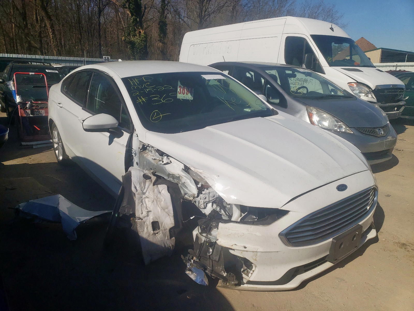 FORD FUSION SE 2019 with VIN 3FA6P0LU3KR212906 - Photo from auction
