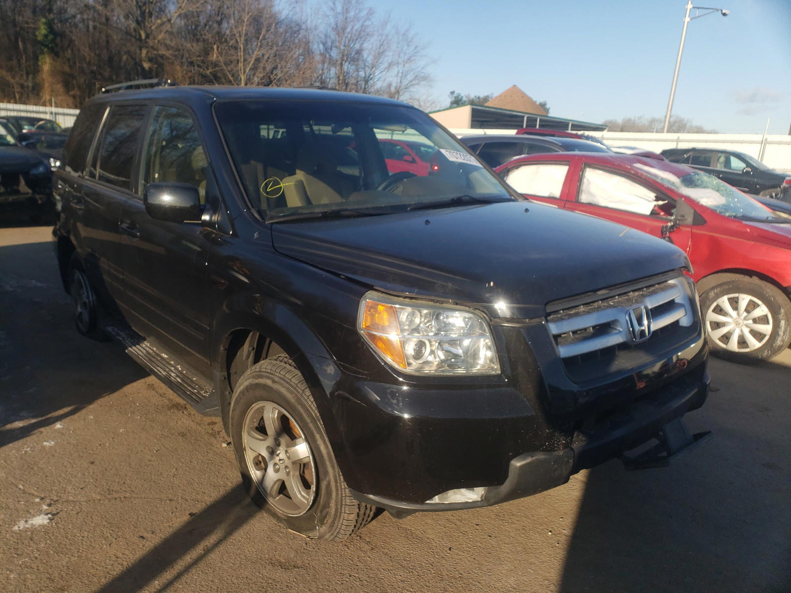 HONDA PILOT EX 2006 with VIN 5FNYF18466B008791 - Photo from auction