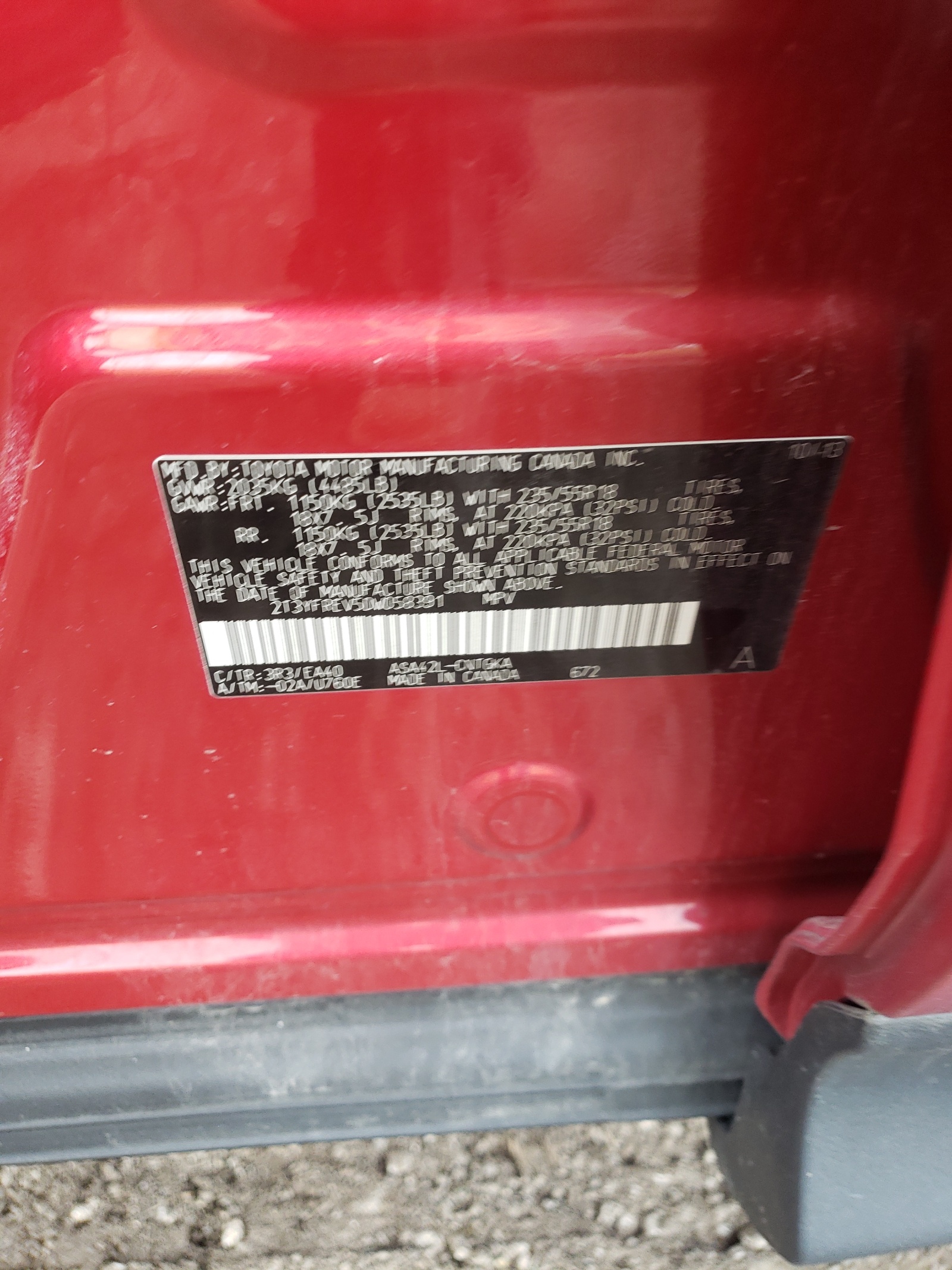 Photo 10 from auction – 2013 TOYOTA RAV4 LIMIT with VIN 2T3YFREV5DW058391