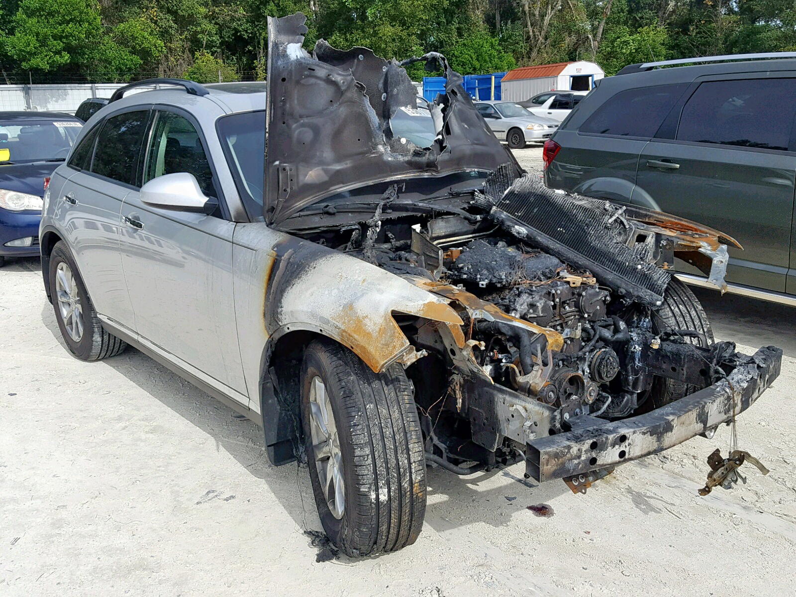 INFINITI FX35 2008 with VIN JNRAS08U18X100732 - Photo from auction