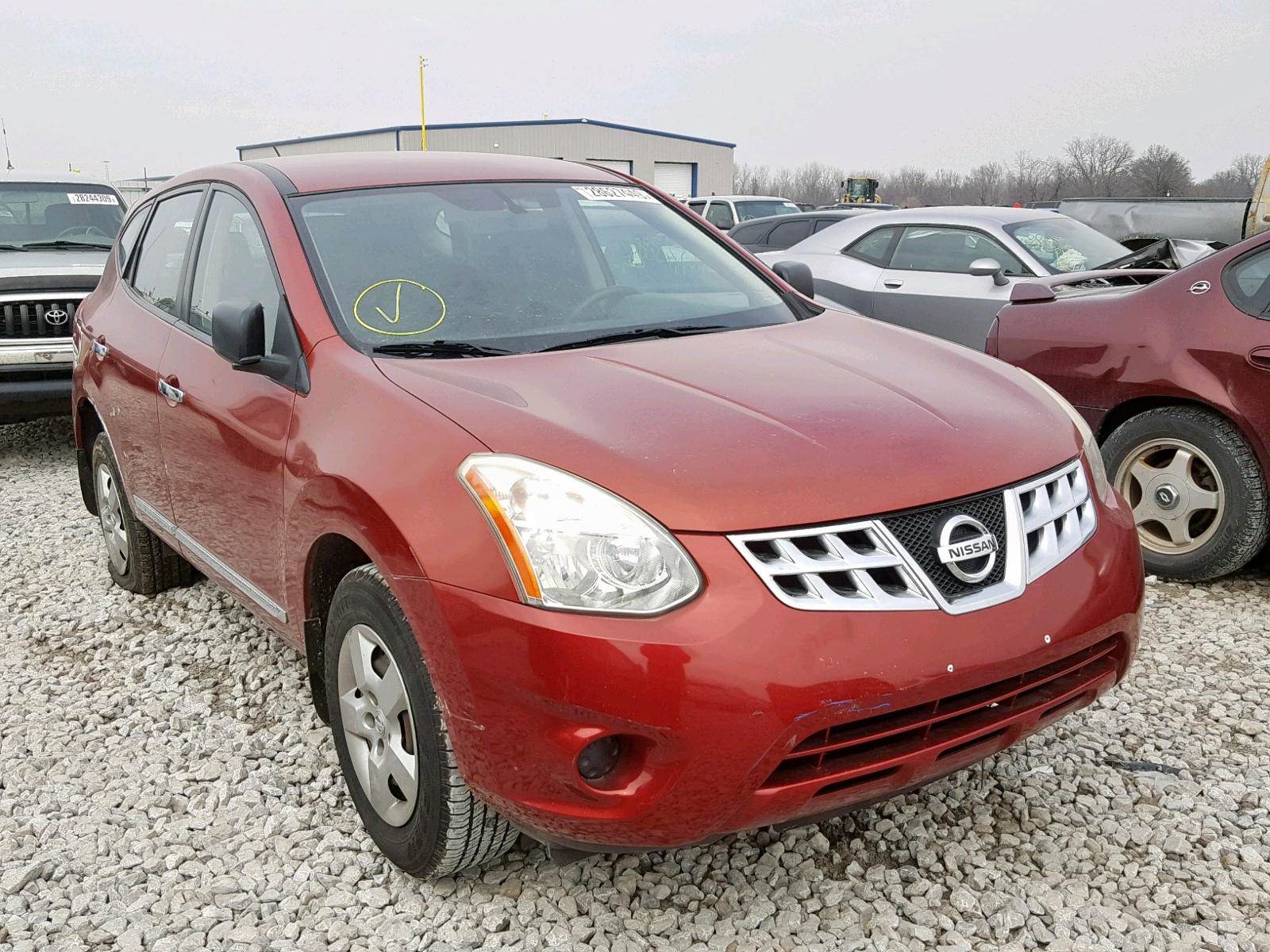 NISSAN ROGUE S 2013 with VIN JN8AS5MT6DW003704 - Photo from auction