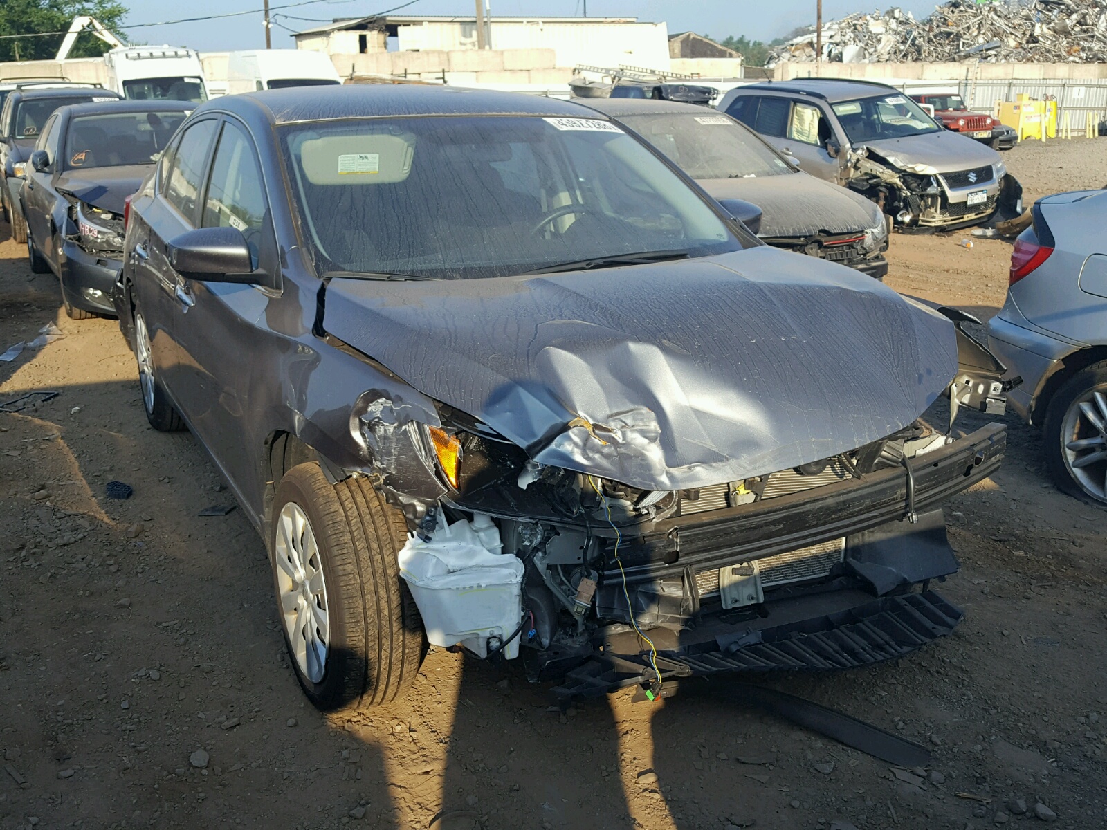 NISSAN SENTRA S 2016 with VIN 3N1AB7AP9GY222848 - Photo from auction
