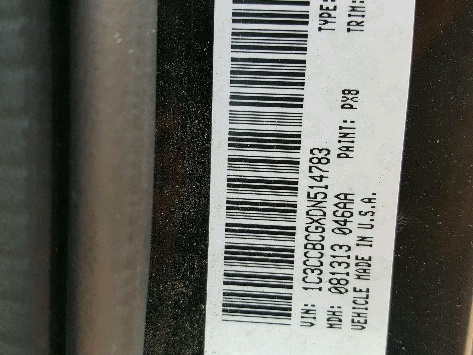 Photo 10 from auction – 2013 CHRYSLER 200 LIMITE with VIN 1C3CCBCGXDN514783