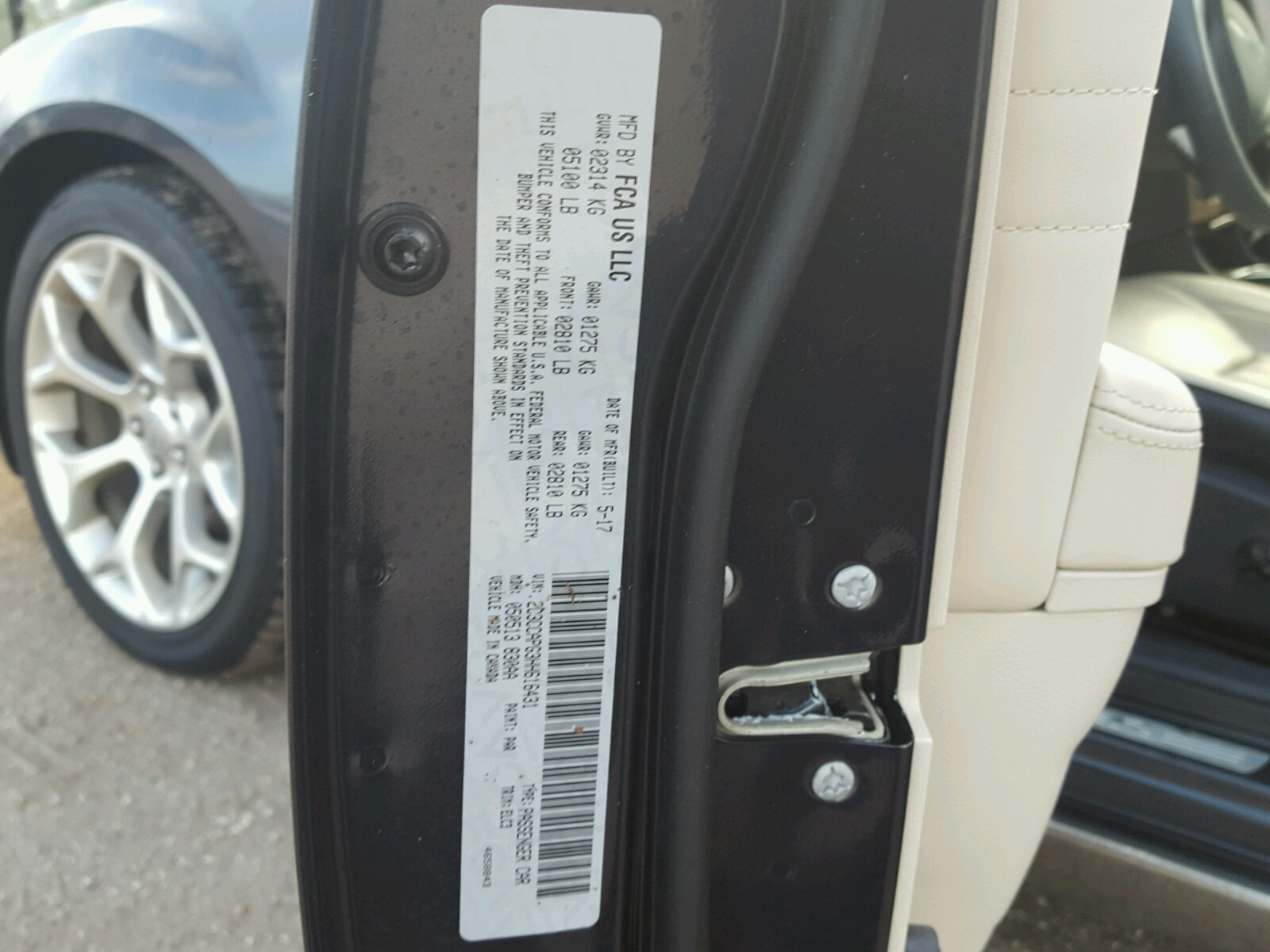 Zdjęcie 10 z aukcji – 2017 CHRYSLER 300C PLATI z VIN 2C3CCAPG3HH616431