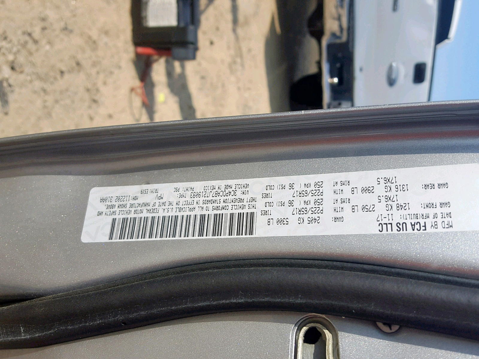 Photo 10 from auction – 2018 DODGE JOURNEY SE with VIN 3C4PDCAB7JT219093