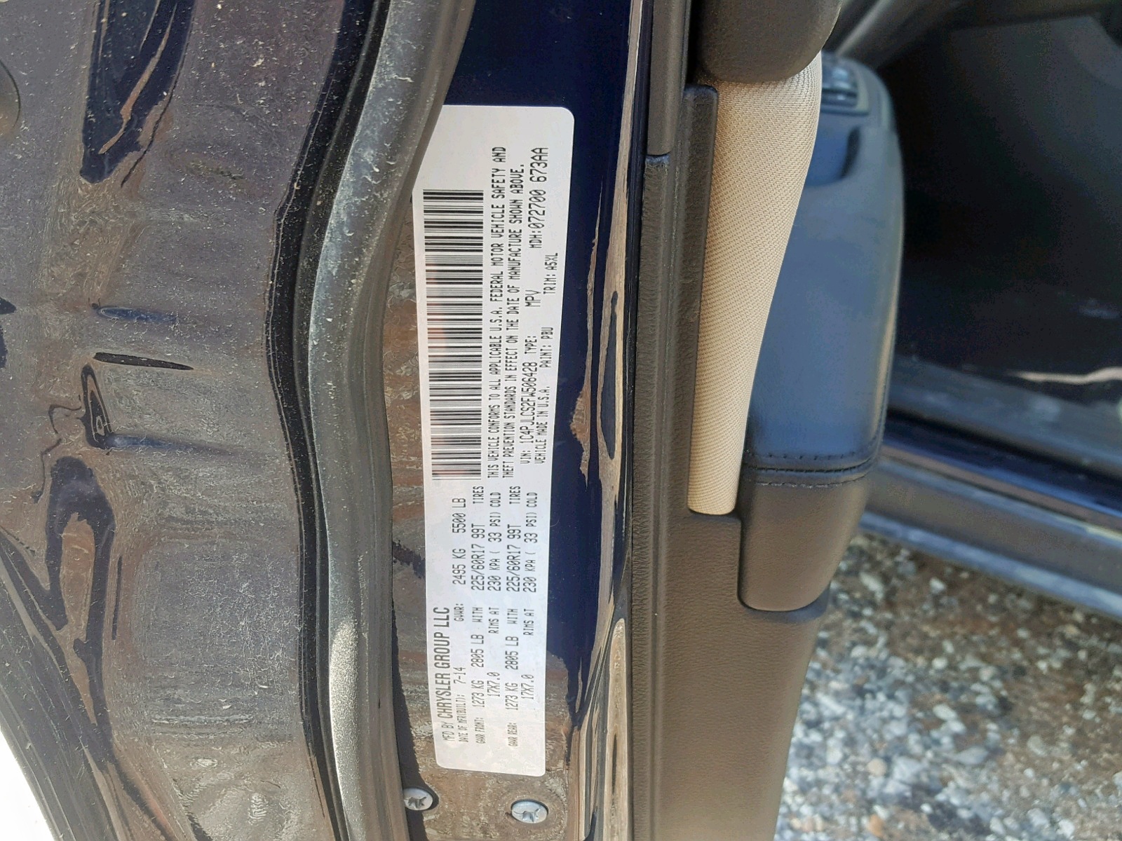 Photo 10 from auction – 2015 JEEP CHEROKEE L with VIN 1C4PJLCS2FW506428