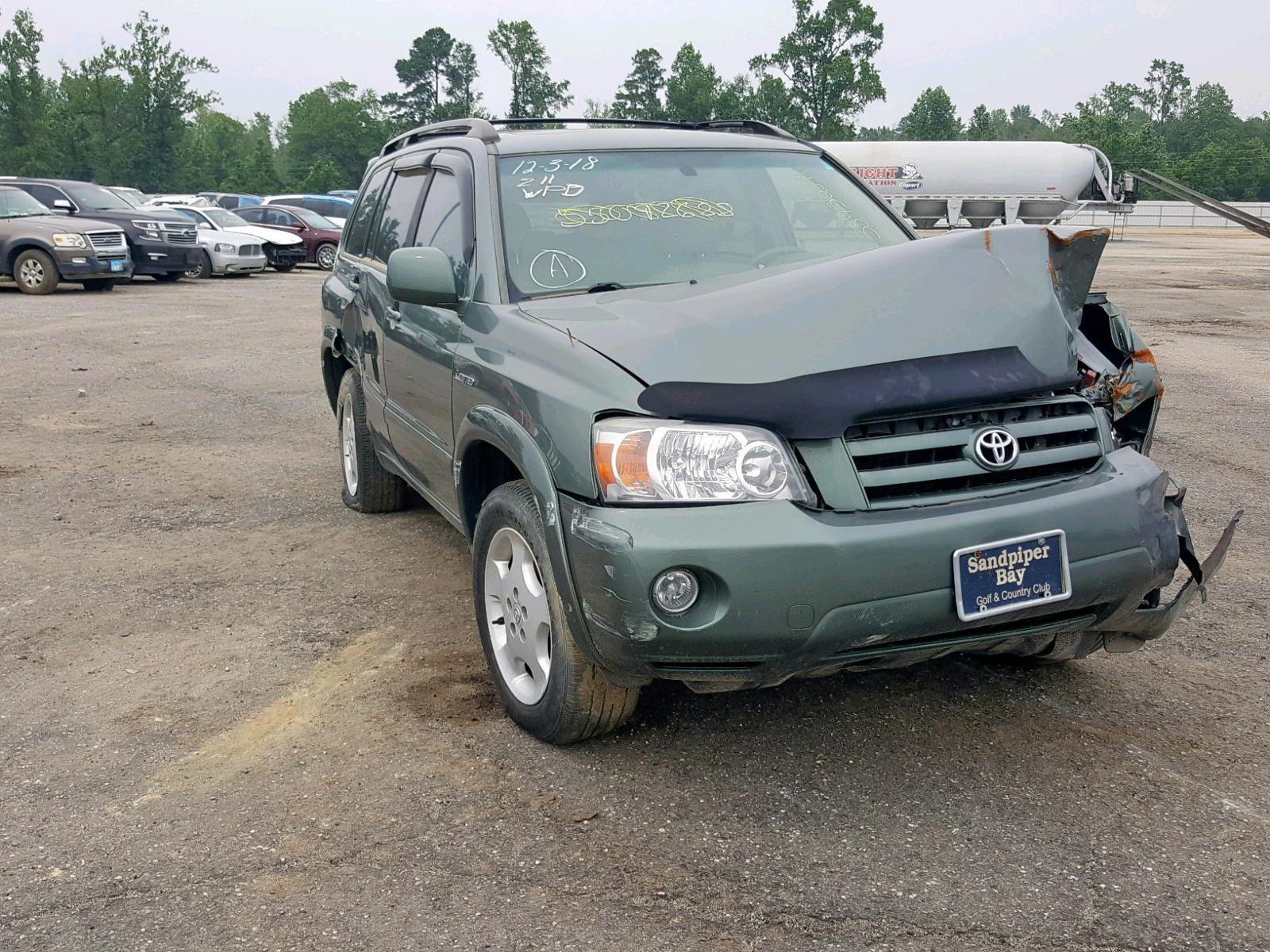 TOYOTA HIGHLANDER 2005 with VIN JTEDP21A350058476 - Photo from auction