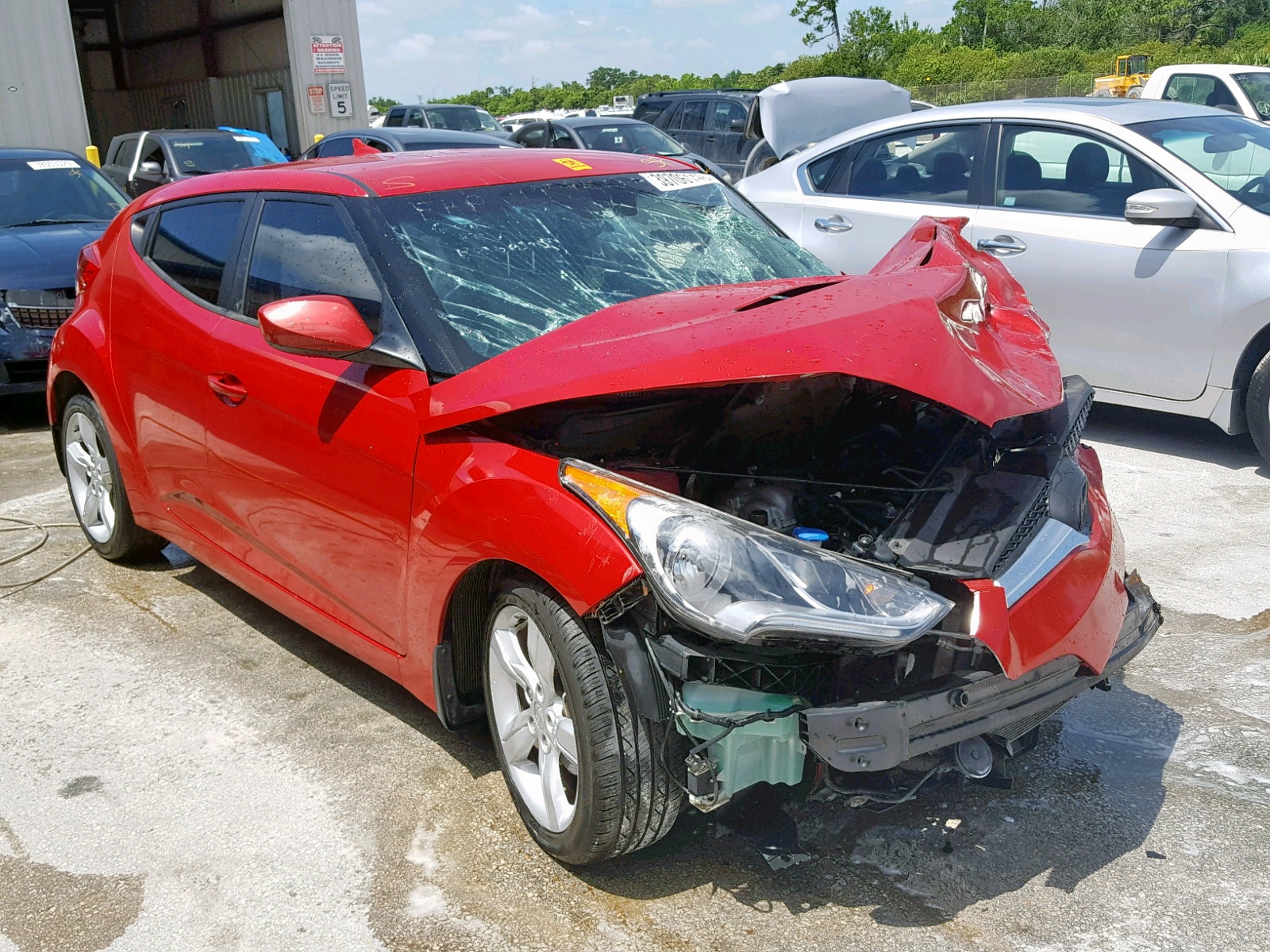 HYUNDAI VELOSTER 2013 with VIN KMHTC6AD9DU145413 - Photo from auction