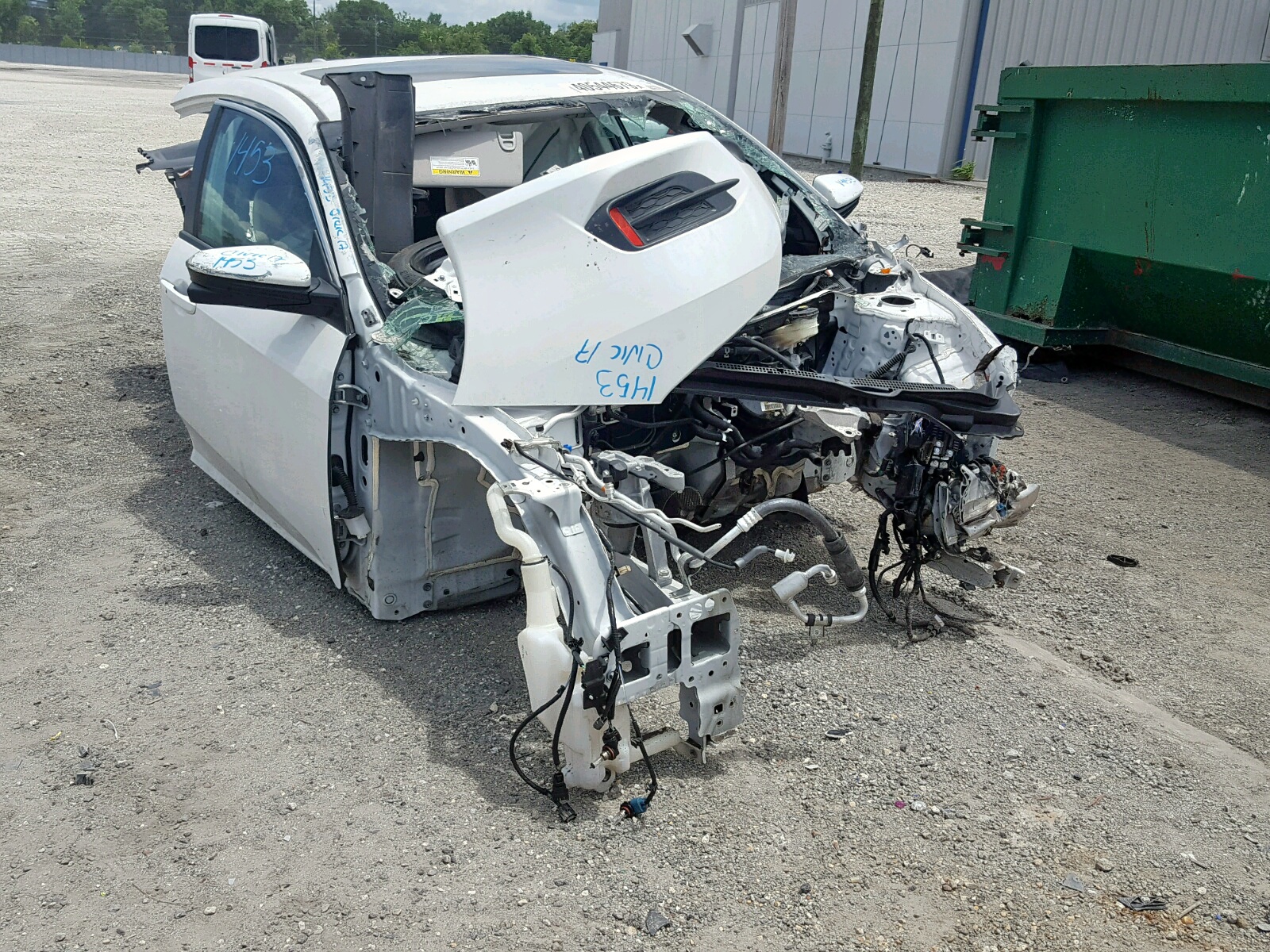 HONDA CIVIC EX 2017 with VIN 19XFC1F36HE015145 - Photo from auction