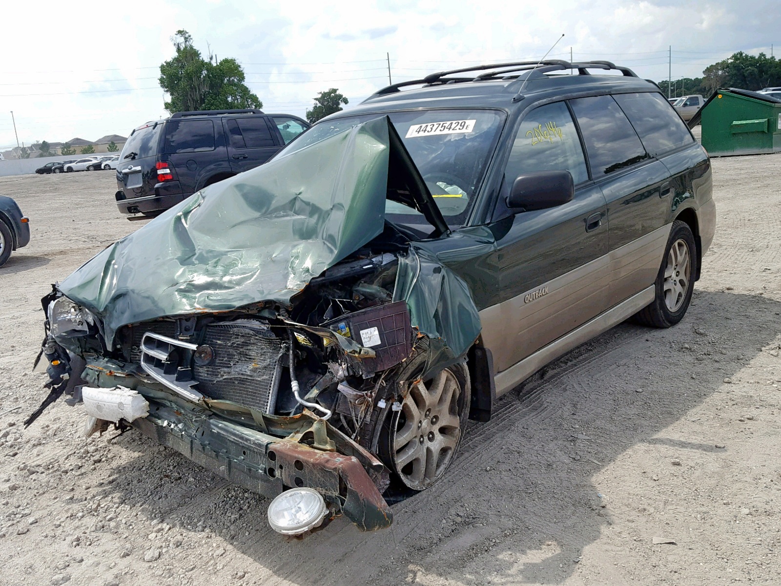 Photo 2 from auction – 2000 SUBARU LEGACY OUT with VIN 4S3BH665XY7605931