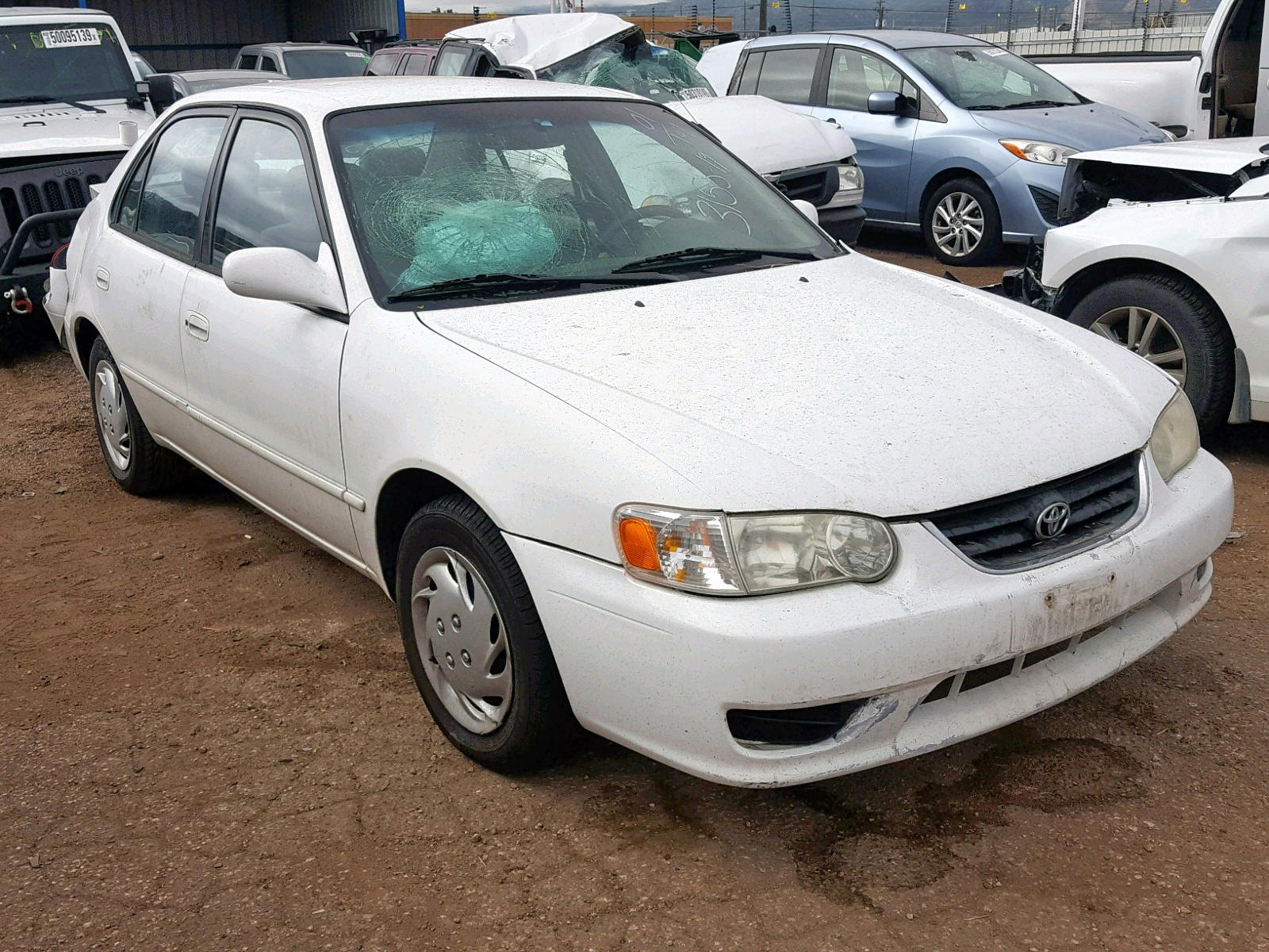 TOYOTA COROLLA CE 2001 with VIN 1NXBR12E91Z550266 - Photo from auction