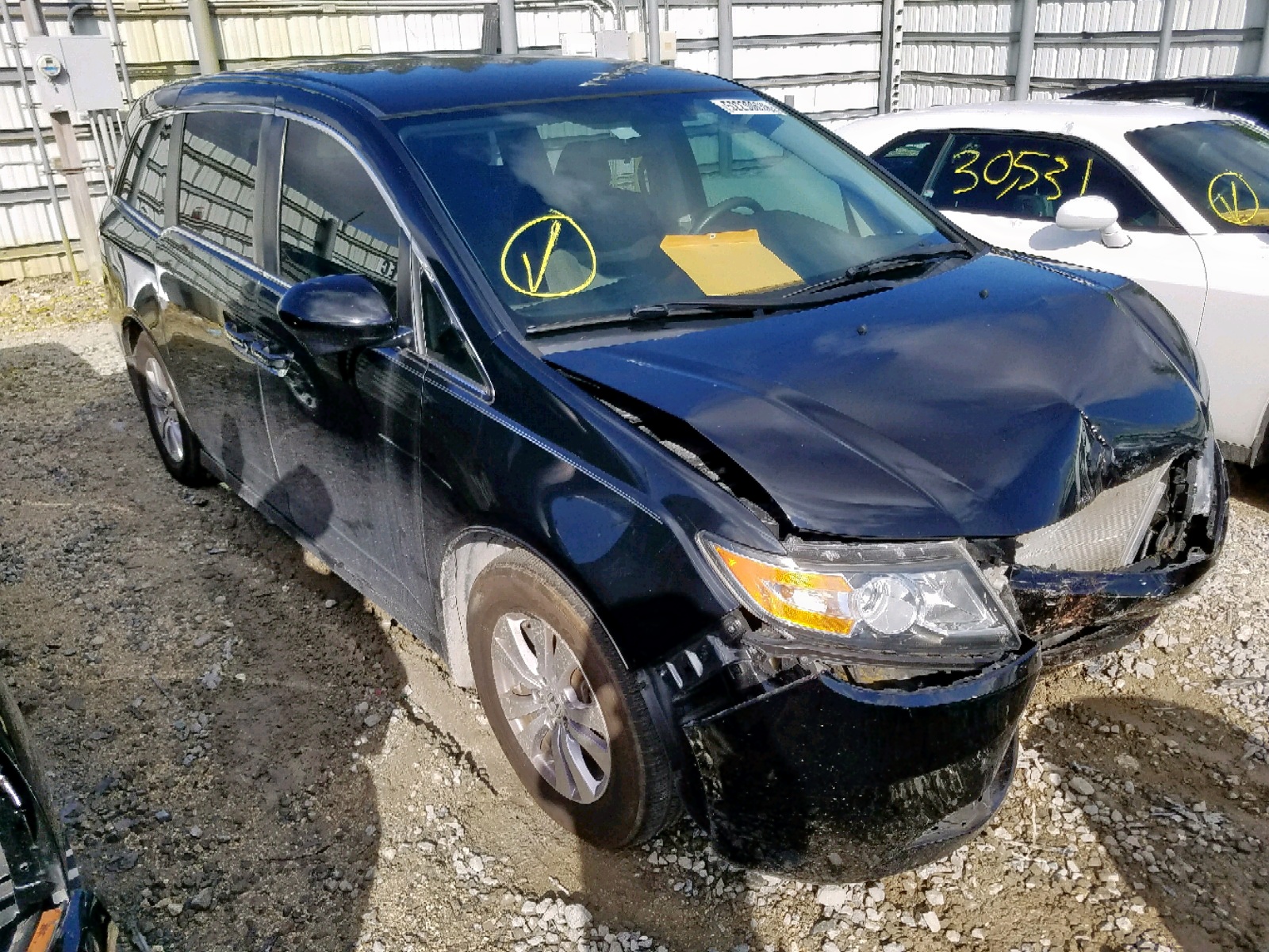 HONDA ODYSSEY EX 2015 with VIN 5FNRL5H40FB015384 - Photo from auction