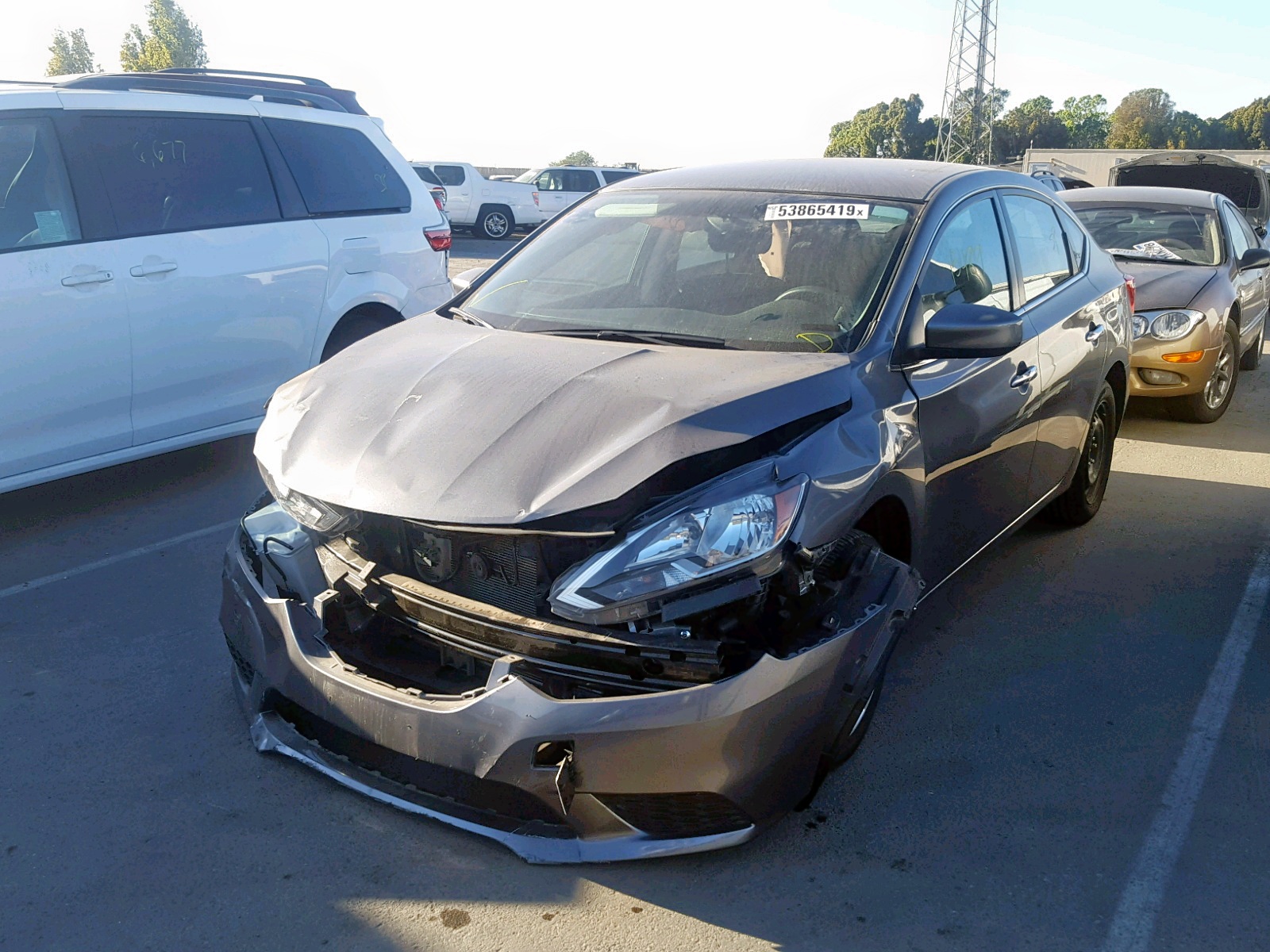 Photo 2 from auction – 2019 NISSAN SENTRA S with VIN 3N1AB7AP5KY302012