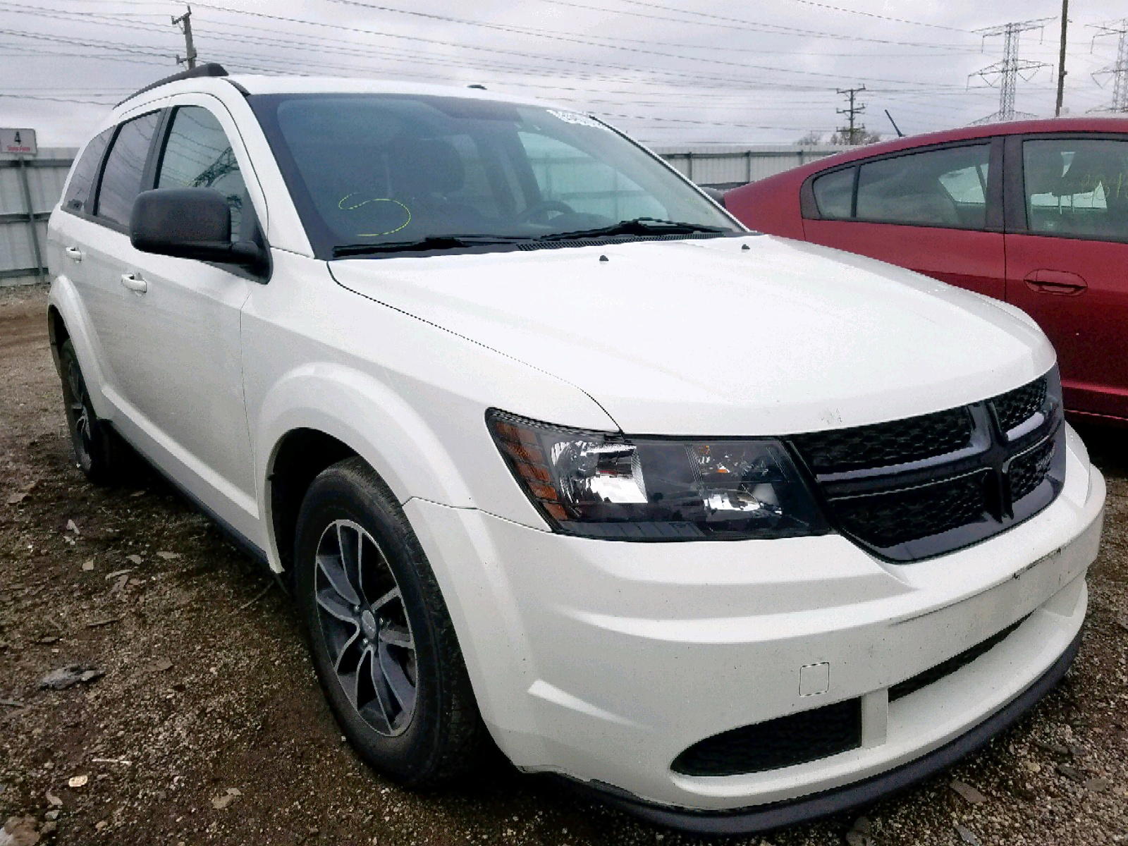 DODGE JOURNEY SE 2017 with VIN 3C4PDCAB5HT637324 - Photo from auction