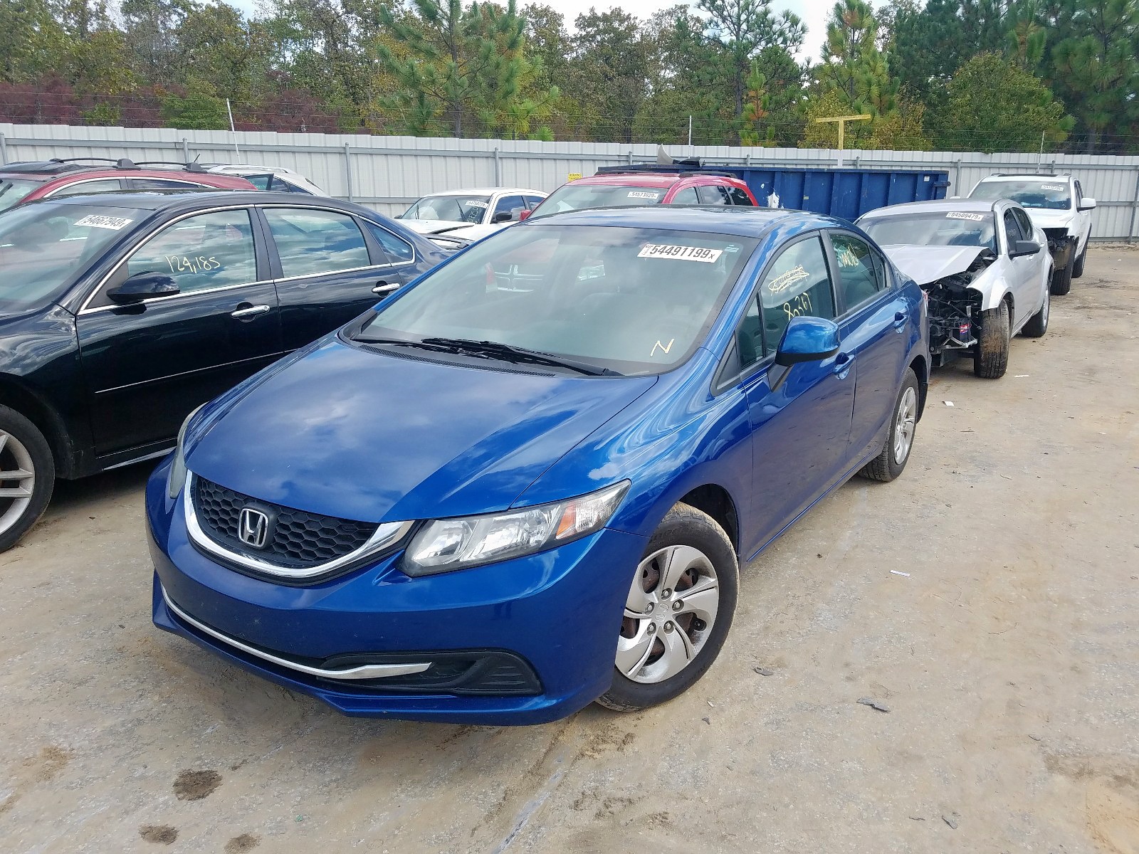 Photo 2 from auction – 2013 HONDA CIVIC LX with VIN 19XFB2F56DE097592