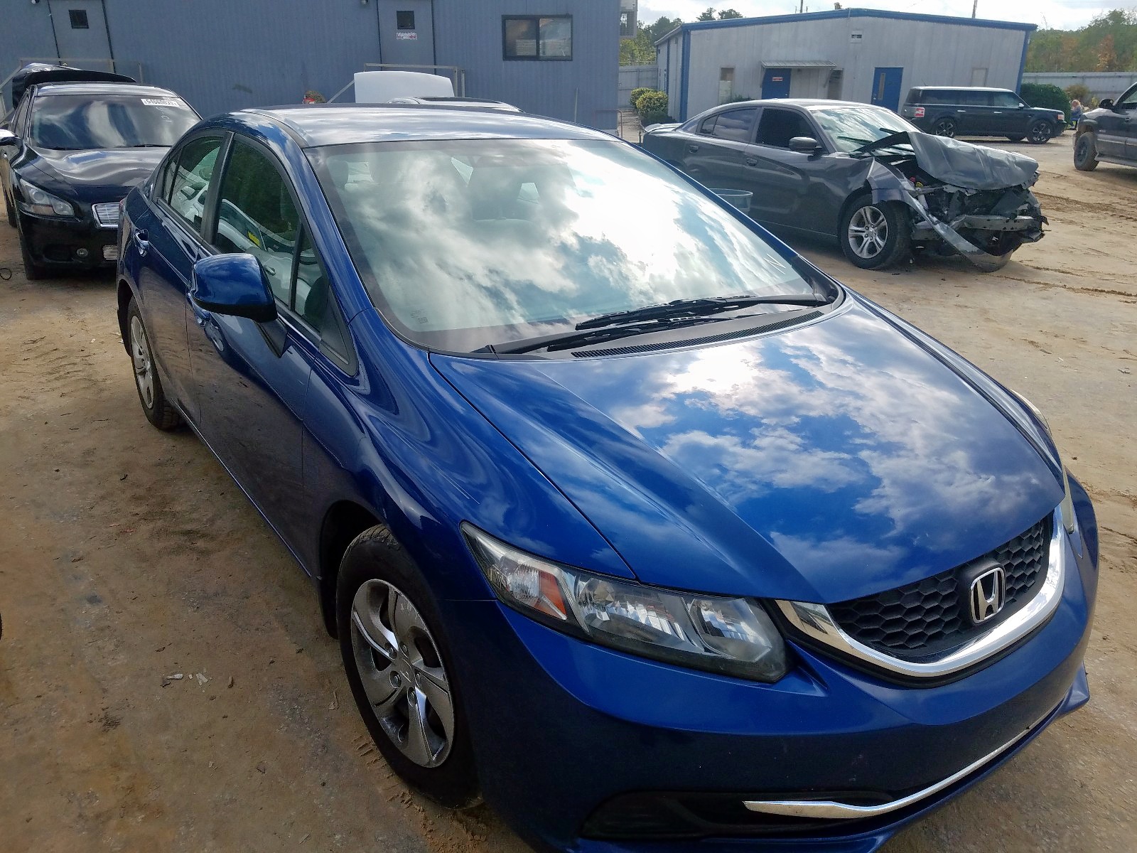 HONDA CIVIC LX 2013 with VIN 19XFB2F56DE097592 - Photo from auction
