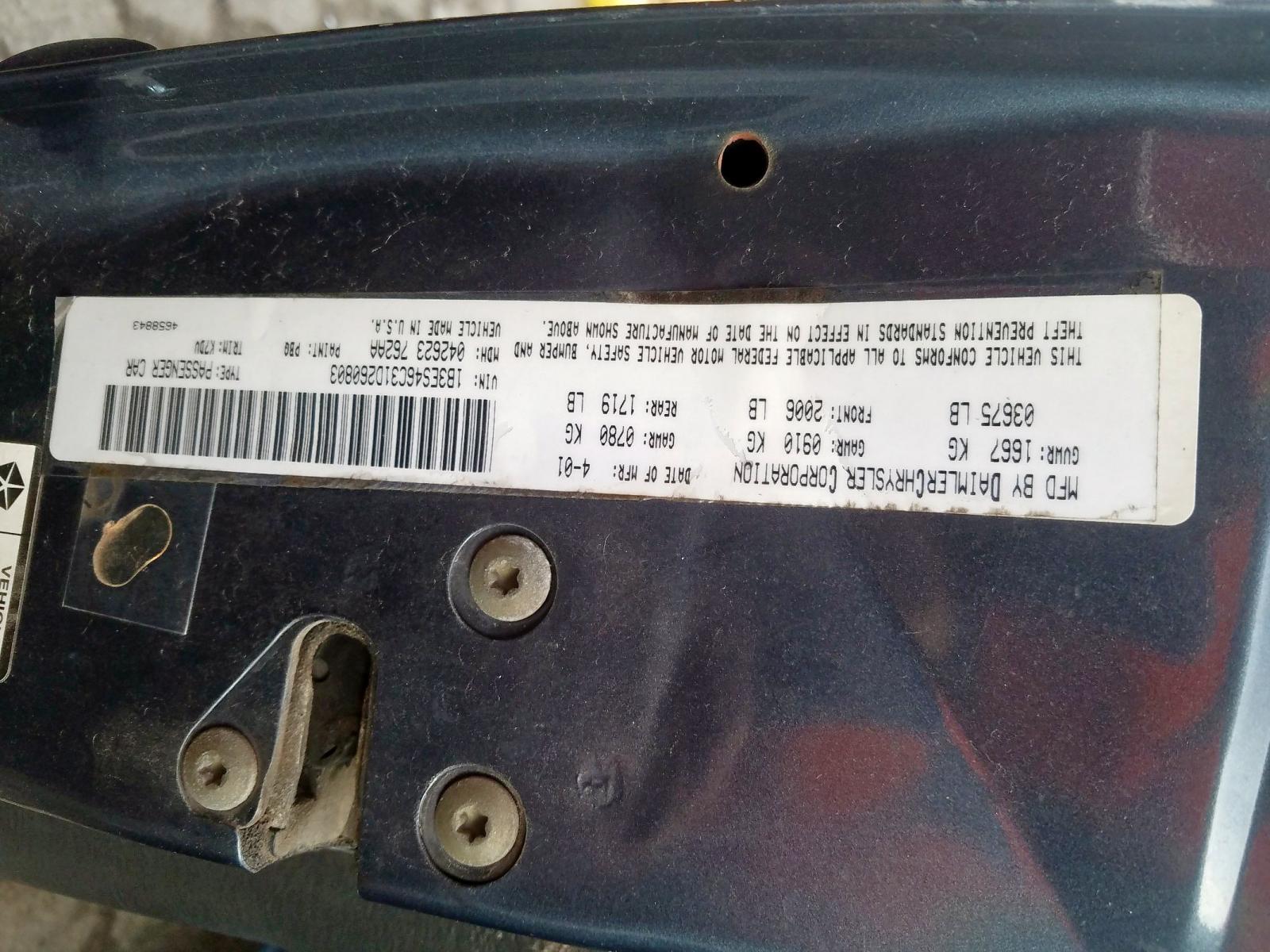 Photo 10 from auction – 2001 DODGE NEON with VIN 1B3ES46C31D260803