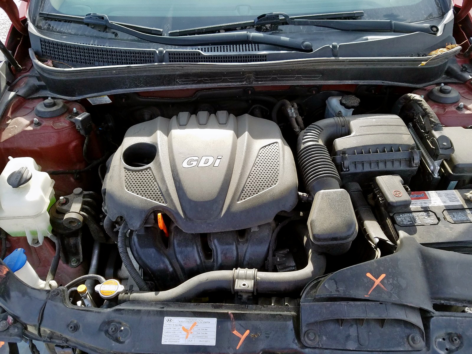 Photo 7 from auction – 2012 HYUNDAI SONATA GLS with VIN 5NPEB4AC4CH422327
