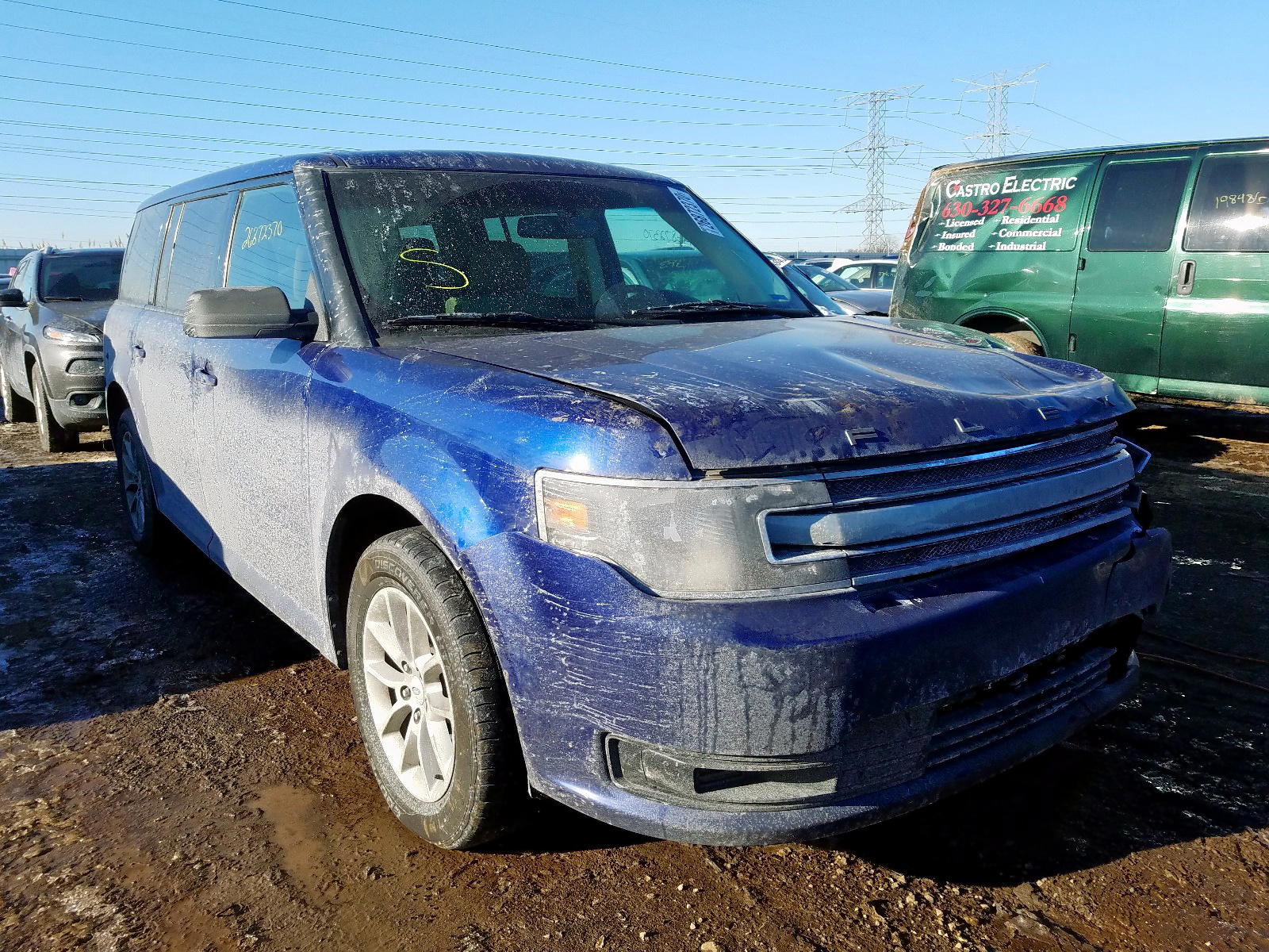 FORD FLEX SE 2014 with VIN 2FMGK5B87EBD02878 - Photo from auction
