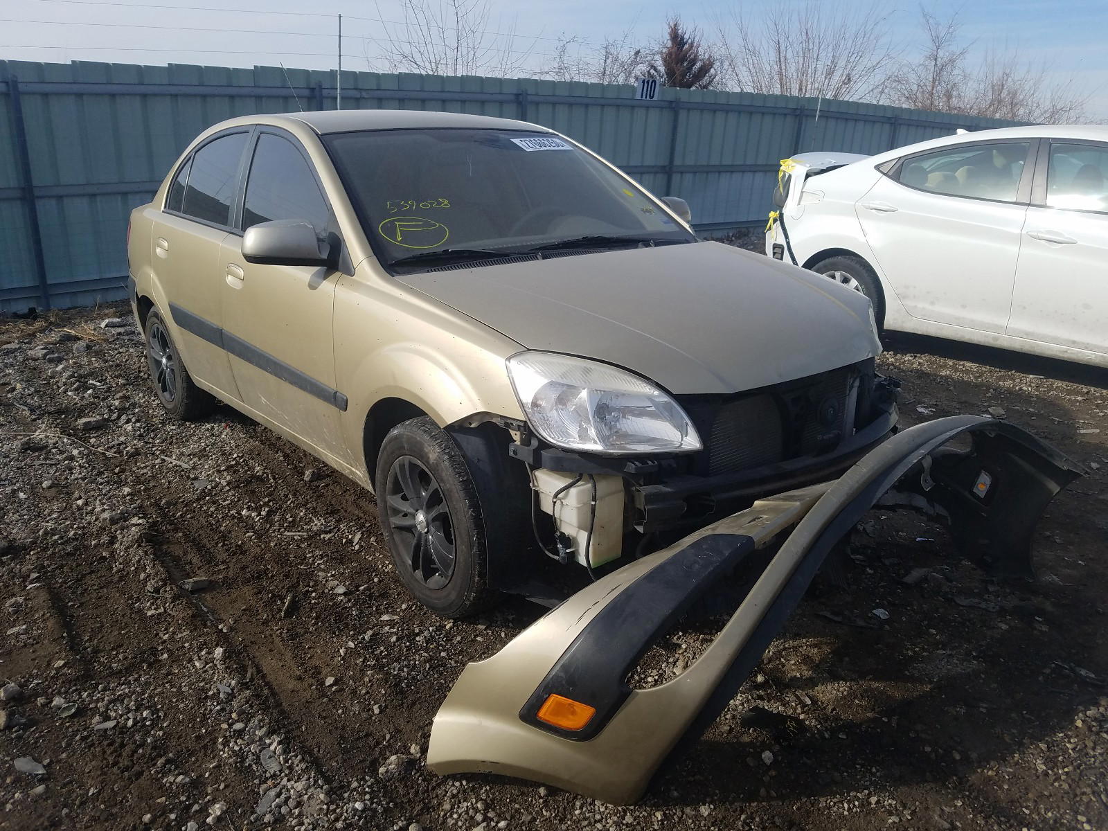 KIA RIO BASE 2009 with VIN KNADE223196539028 - Photo from auction