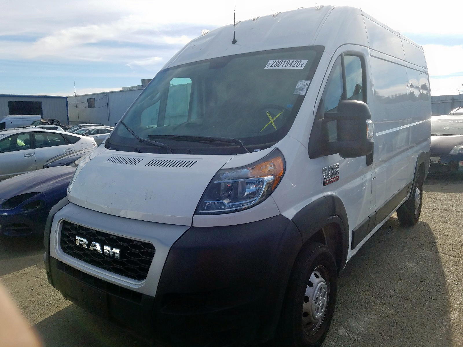 Photo 2 from auction – 2019 RAM PROMASTER with VIN 3C6TRVCG2KE530982