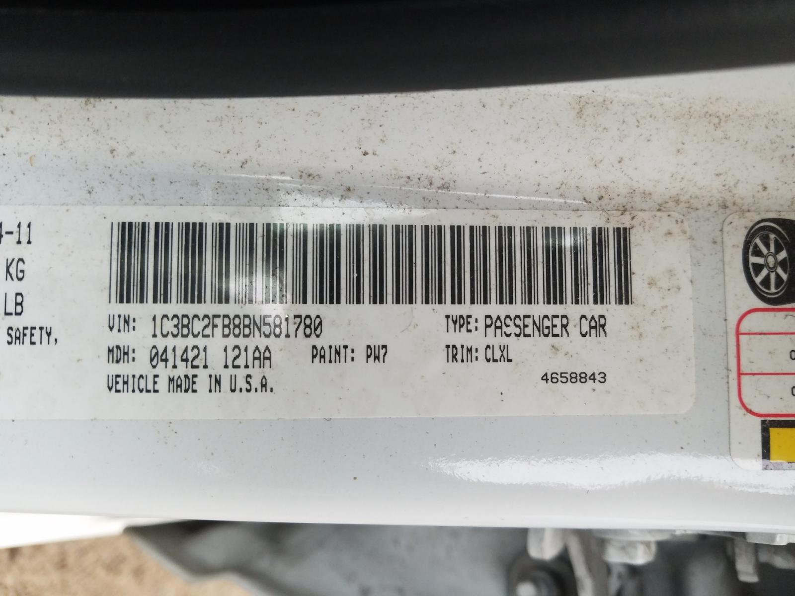 Photo 10 from auction – 2011 CHRYSLER 200 LIMITE with VIN 1C3BC2FB8BN581780
