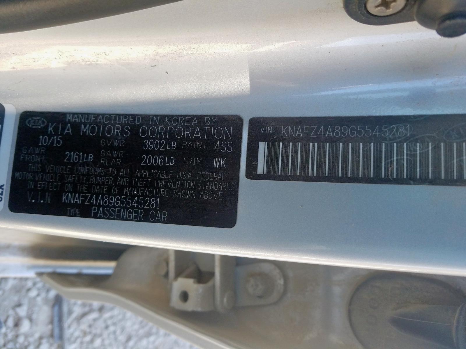 صورة رقم 10 من المزاد - 2016 KIA FORTE EX مع VIN KNAFZ4A89G5545281
