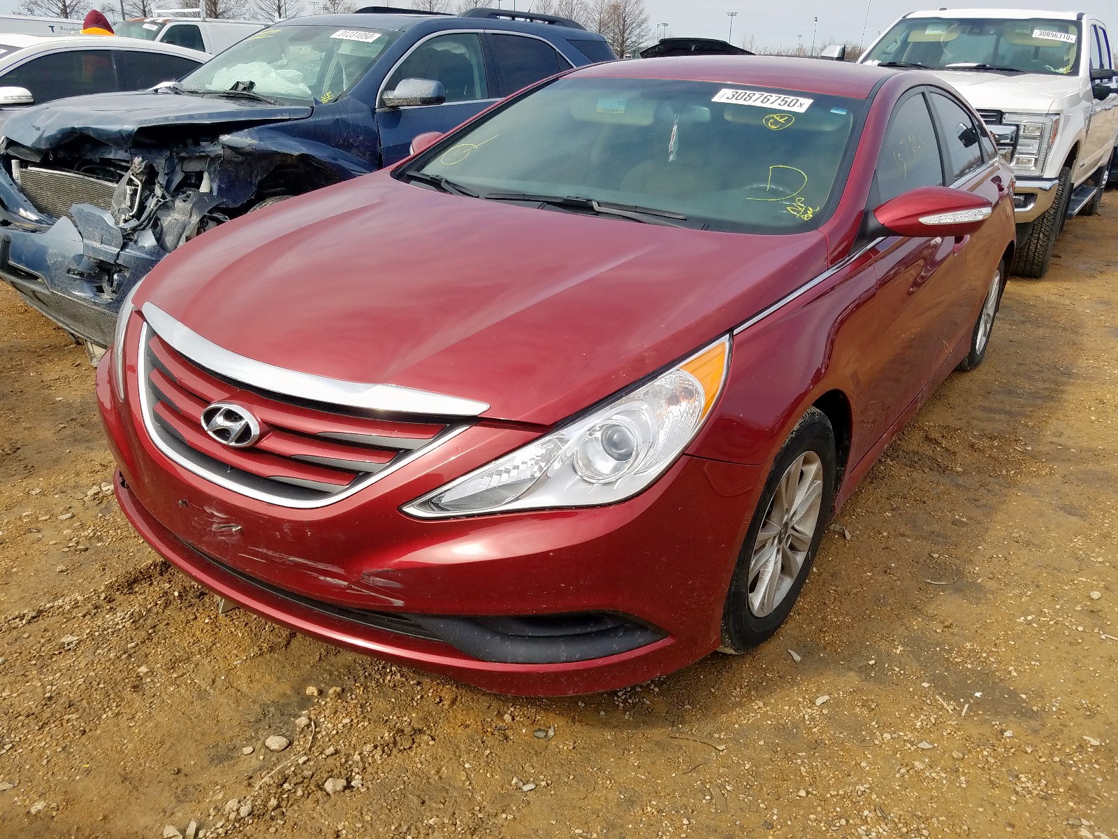 Photo 1 from auction – 2014 HYUNDAI SONATA GLS with VIN 5NPEB4AC6EH882981