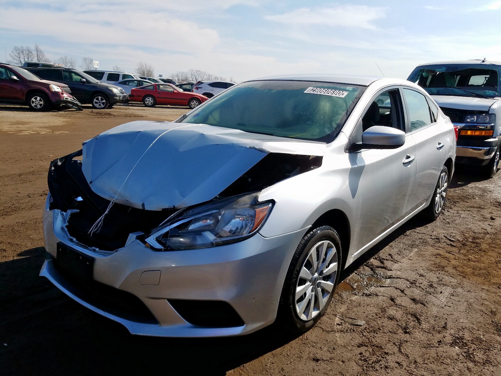 Photo 2 from auction – 2017 NISSAN SENTRA S with VIN 3N1AB7AP1HY362684