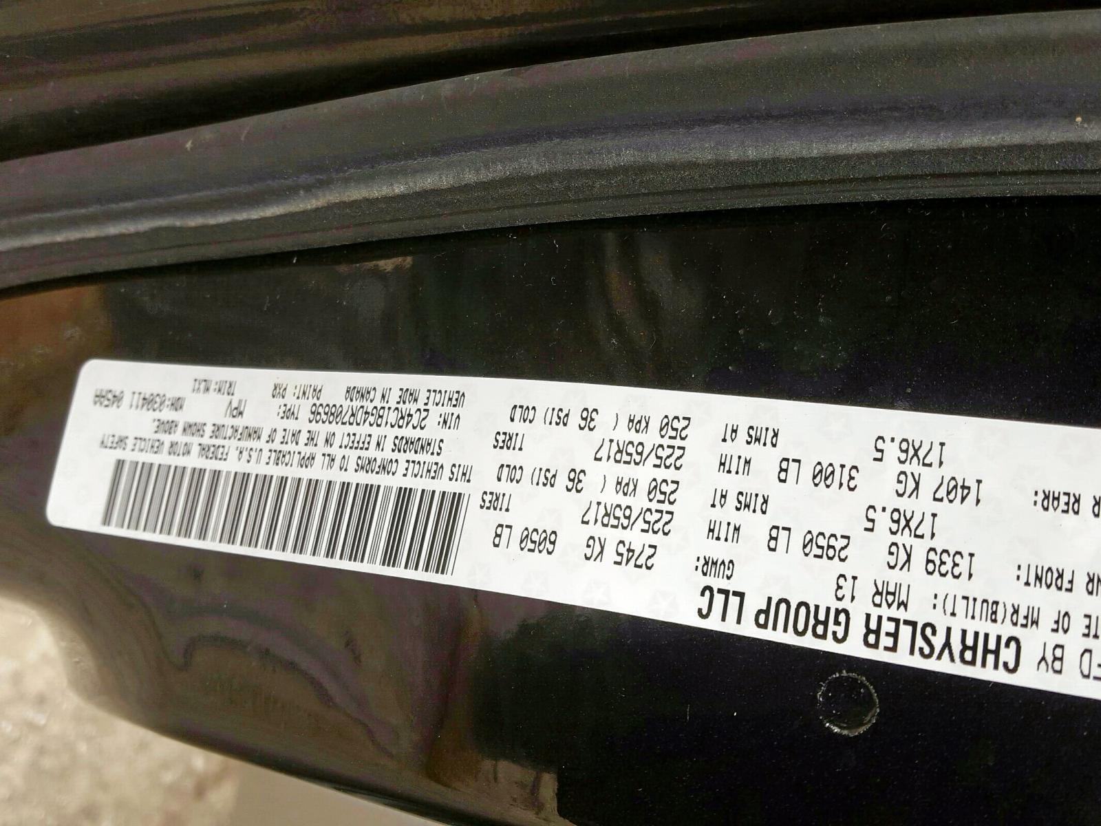 Photo 10 from auction – 2013 CHRYSLER TOWN & COU with VIN 2C4RC1BG4DR708696
