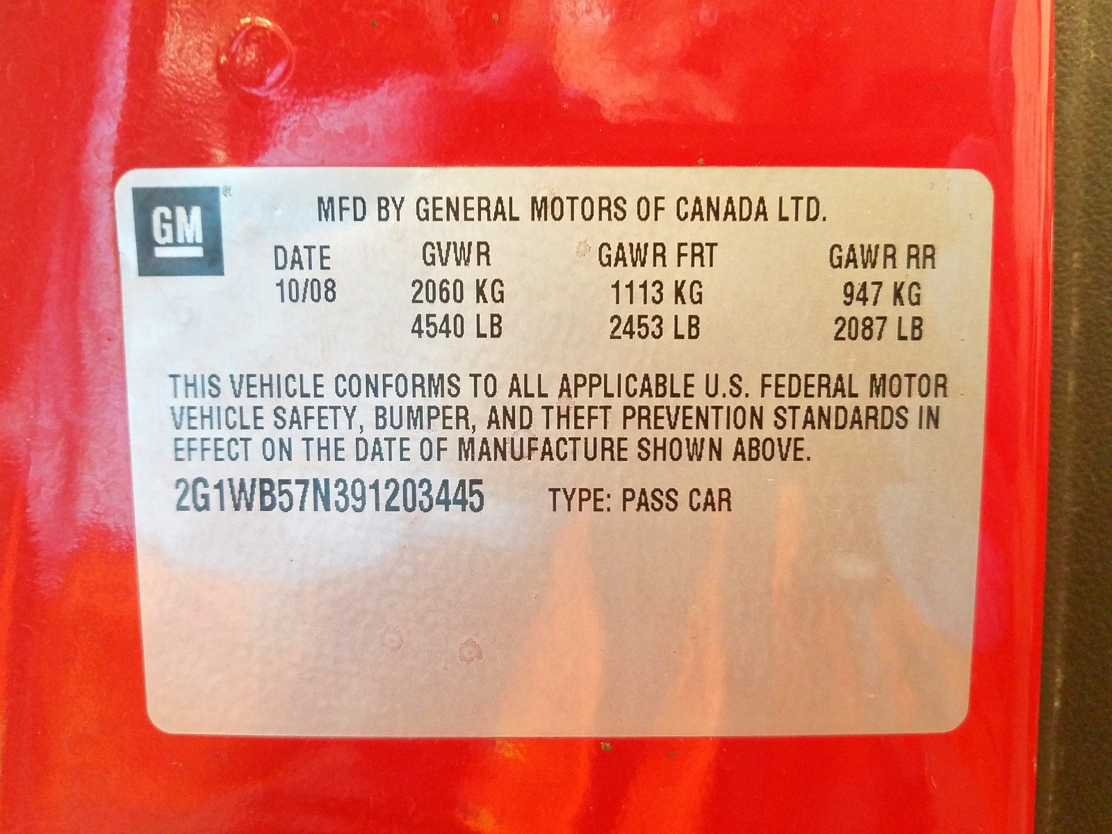 Photo 10 from auction – 2009 CHEVROLET IMPALA LS with VIN 2G1WB57N391203445
