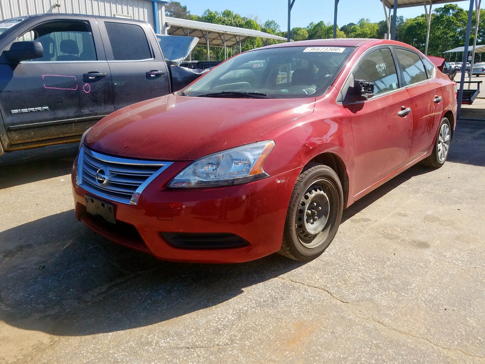 Photo 2 from auction – 2014 NISSAN SENTRA S with VIN 3N1AB7AP5EL669509